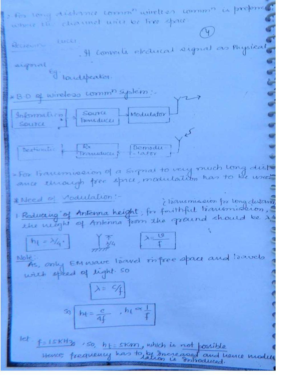 Electronics & Telecommunication Hand Written Notes Communication System - Page 3