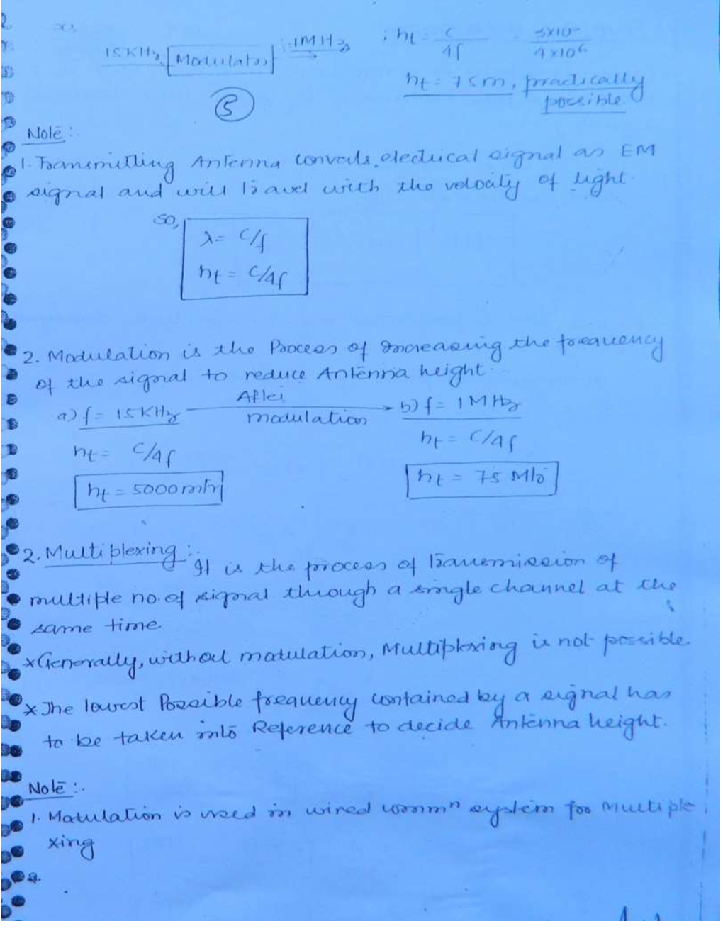 Electronics & Telecommunication Hand Written Notes Communication System - Page 4