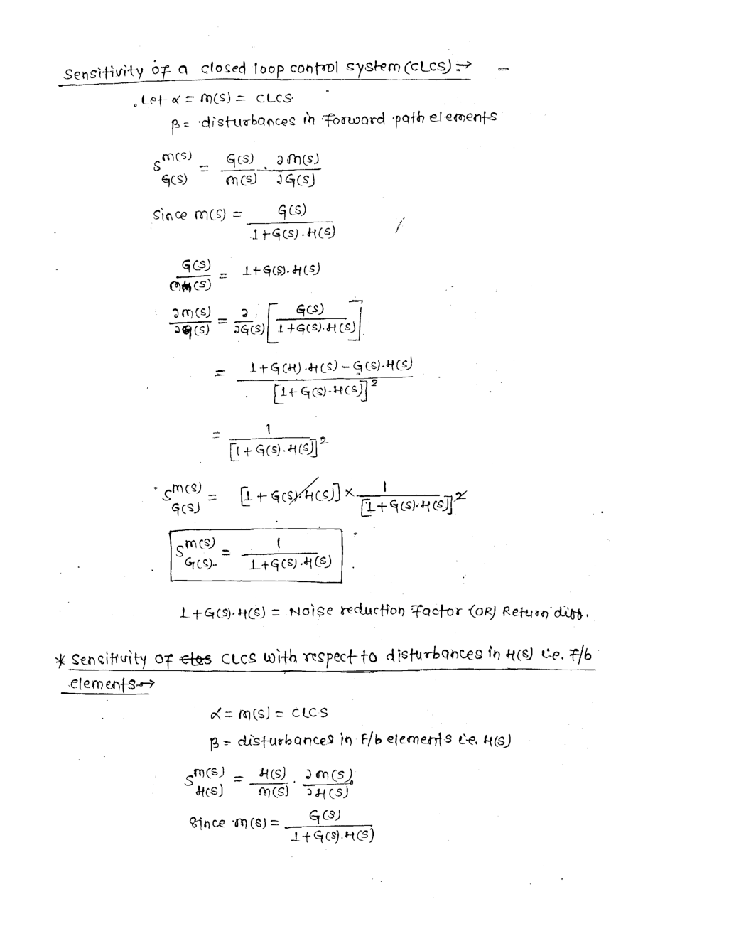 Electronics & Telecommunication Hand Written Notes Control System Part-1 - Page 4
