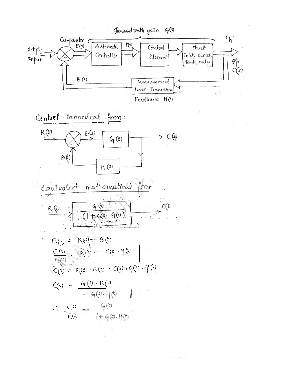 Electronics & Telecommunication Hand Written Notes Control System Part-2 - Page 3