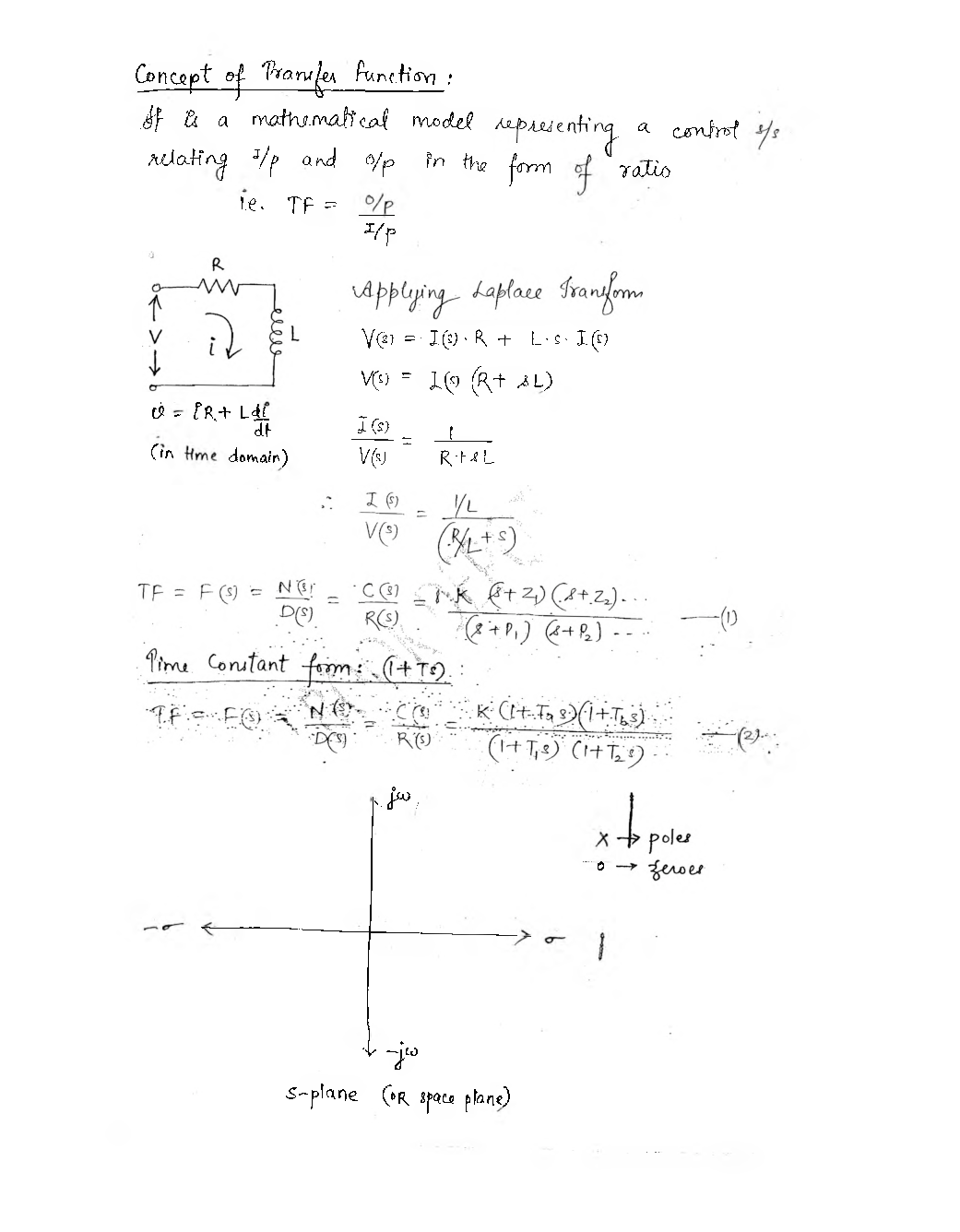 Electronics & Telecommunication Hand Written Notes Control System Part-2 - Page 5