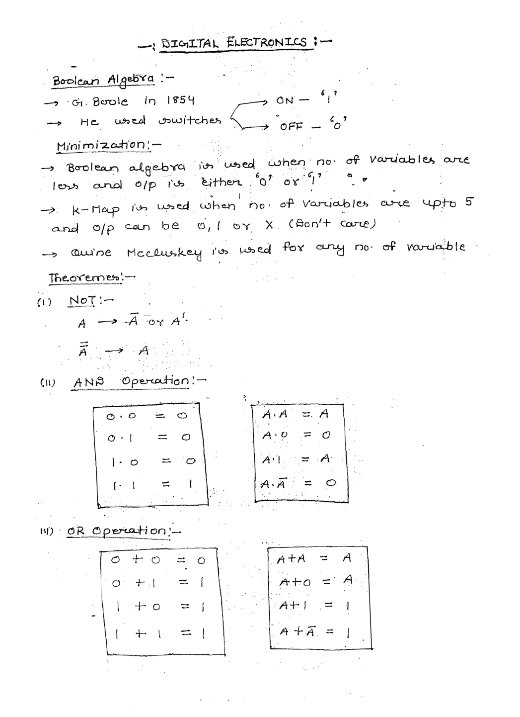 Electronics & Telecommunication Hand Written Notes Digital Electronics - Page 2