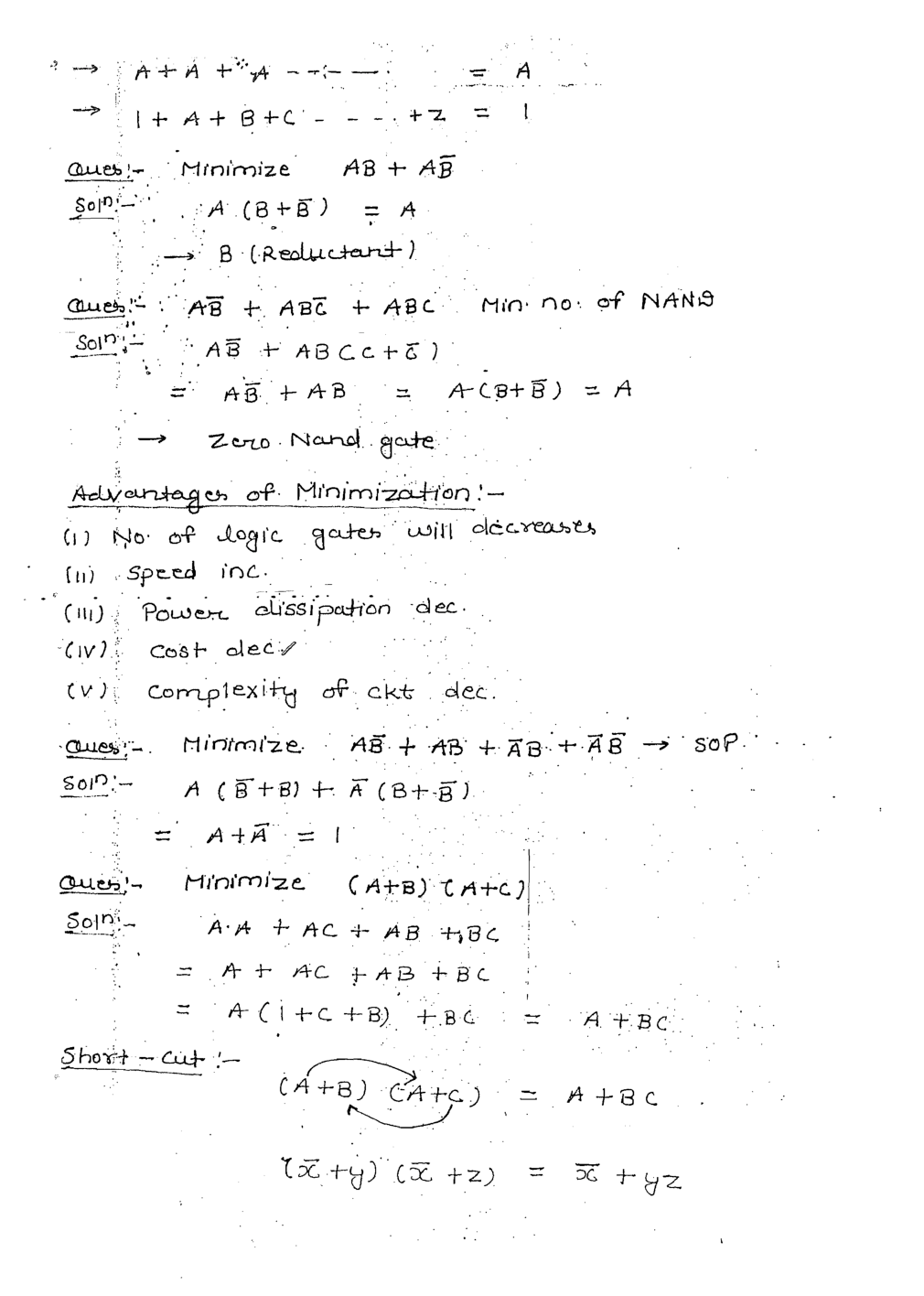Electronics & Telecommunication Hand Written Notes Digital Electronics - Page 3