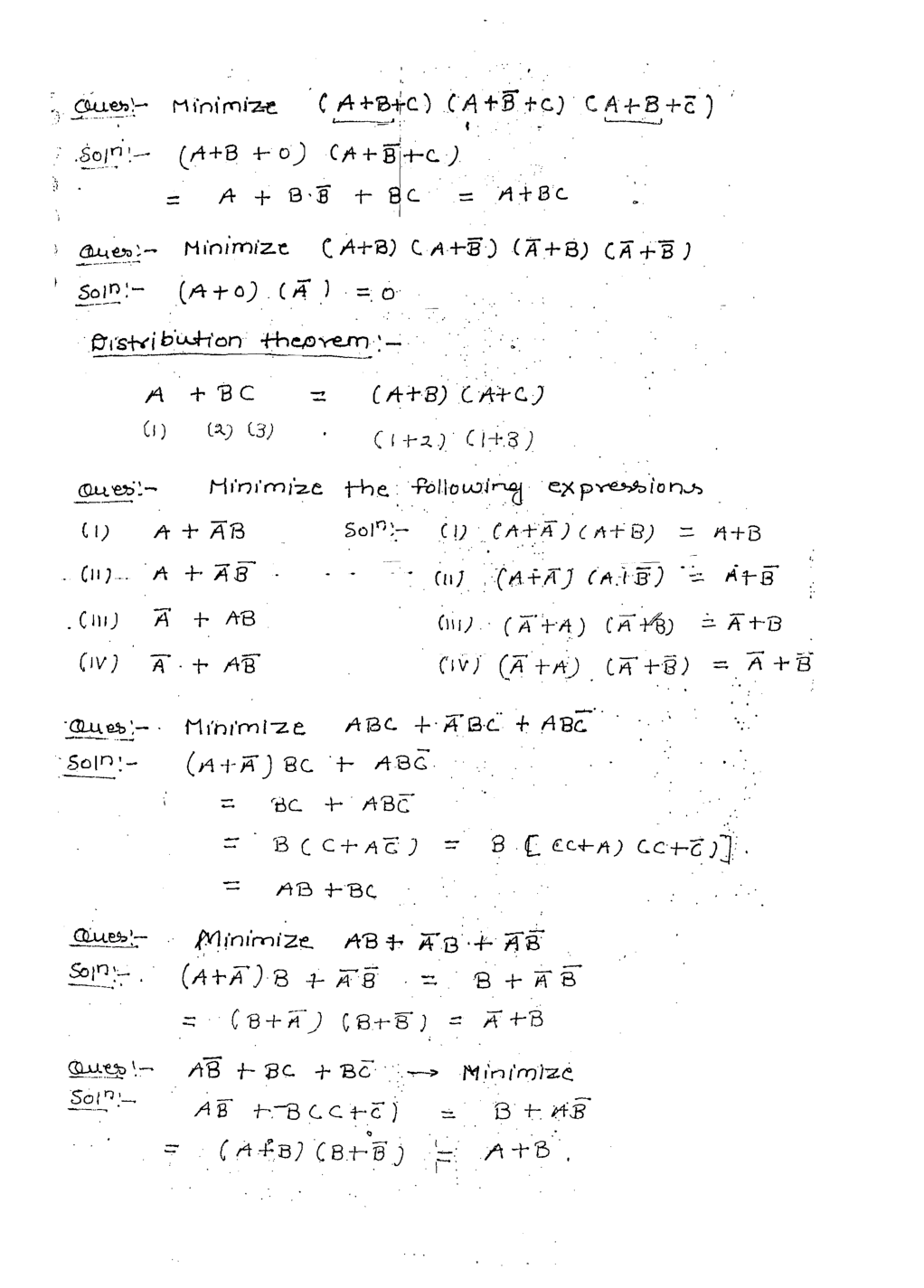 Electronics & Telecommunication Hand Written Notes Digital Electronics - Page 4