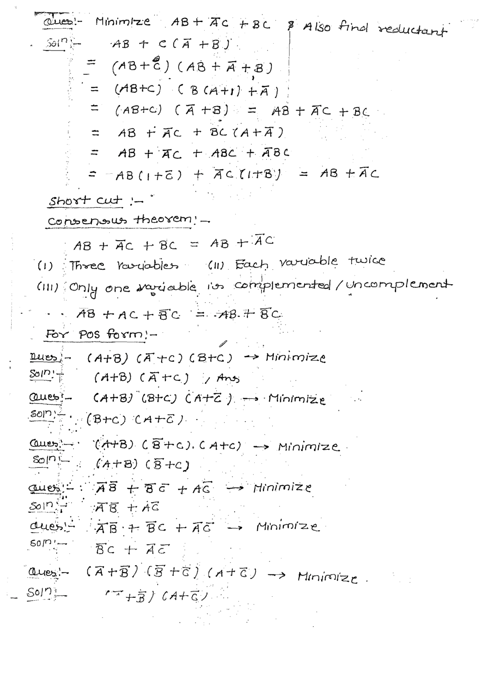 Electronics & Telecommunication Hand Written Notes Digital Electronics - Page 5