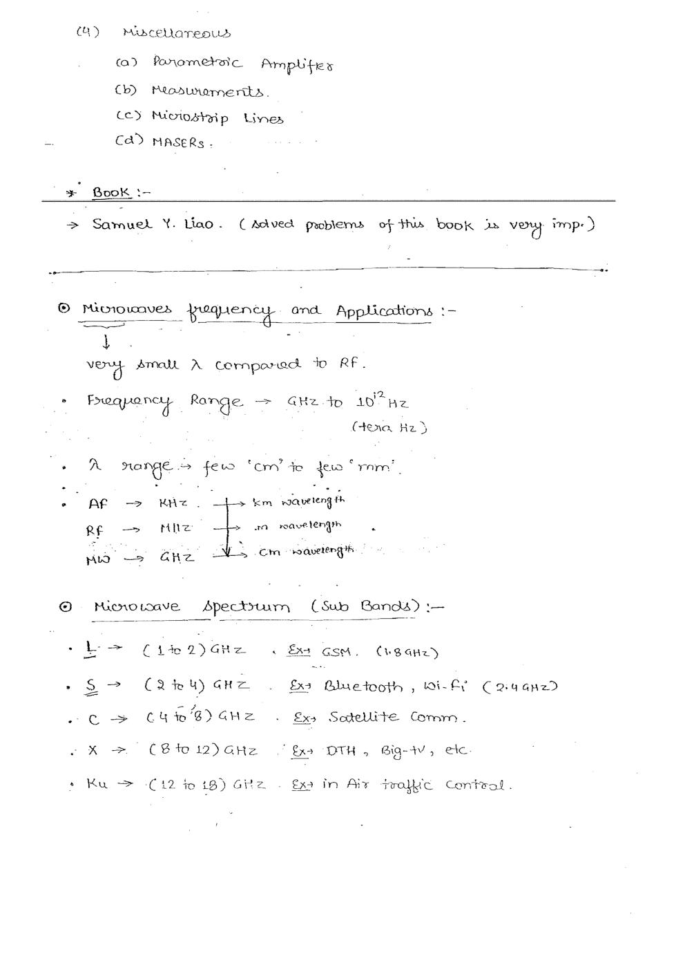 Electronics & Telecommunication Hand Written Notes Microwave - Page 3