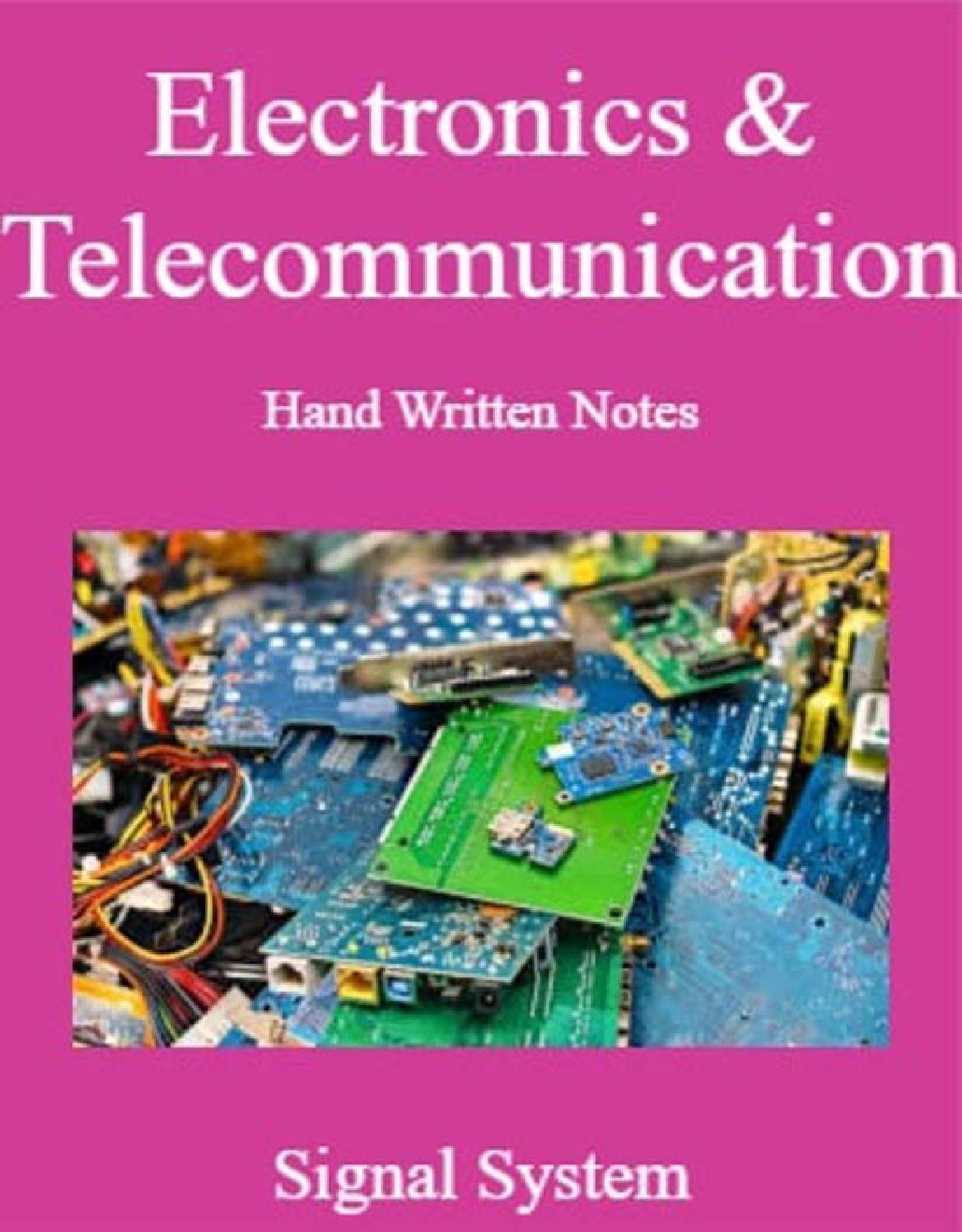 Electronics & Telecommunication Hand Written Notes Signal System - Page 1