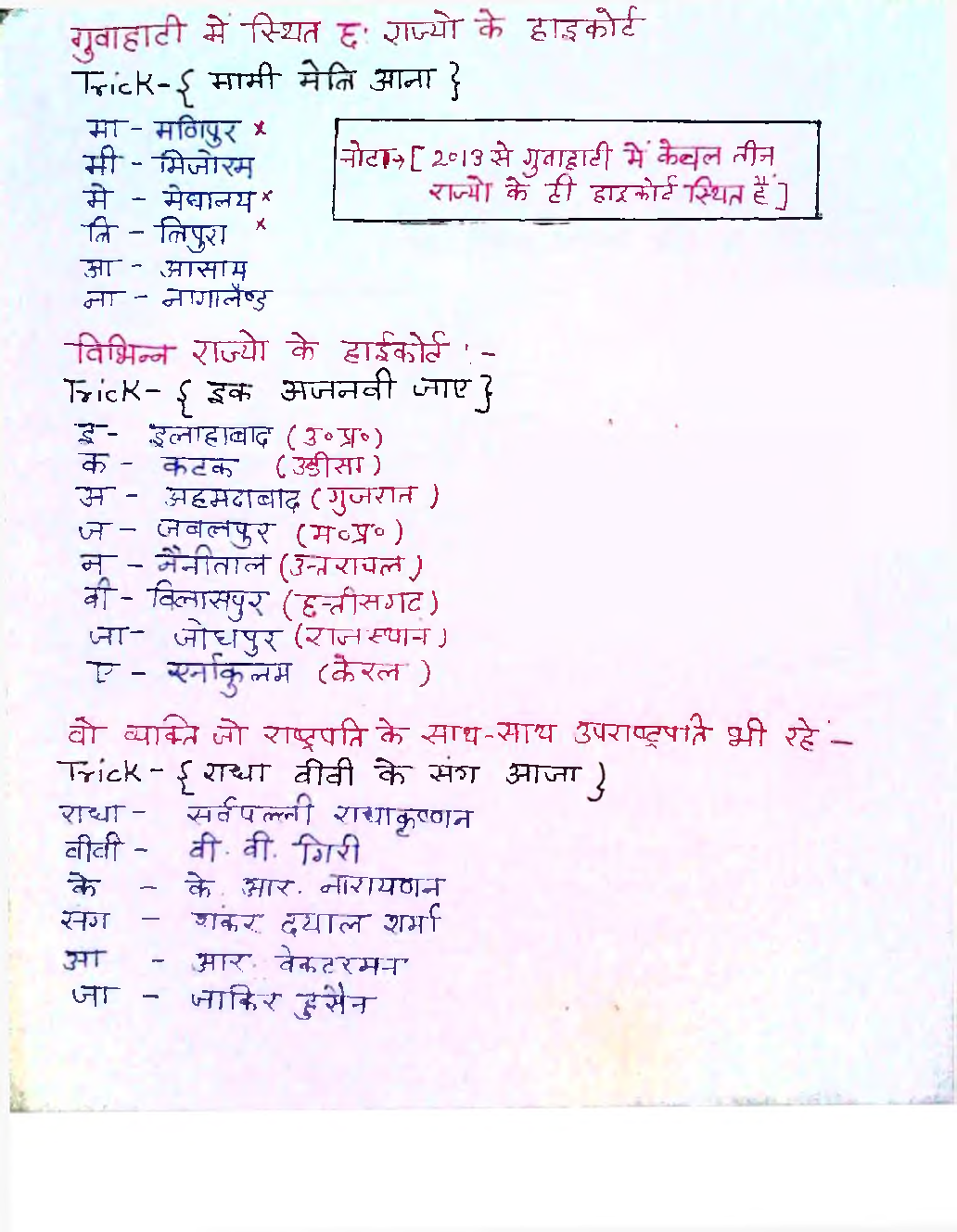 IAS Handwritten Notes GK Tricks - Page 2