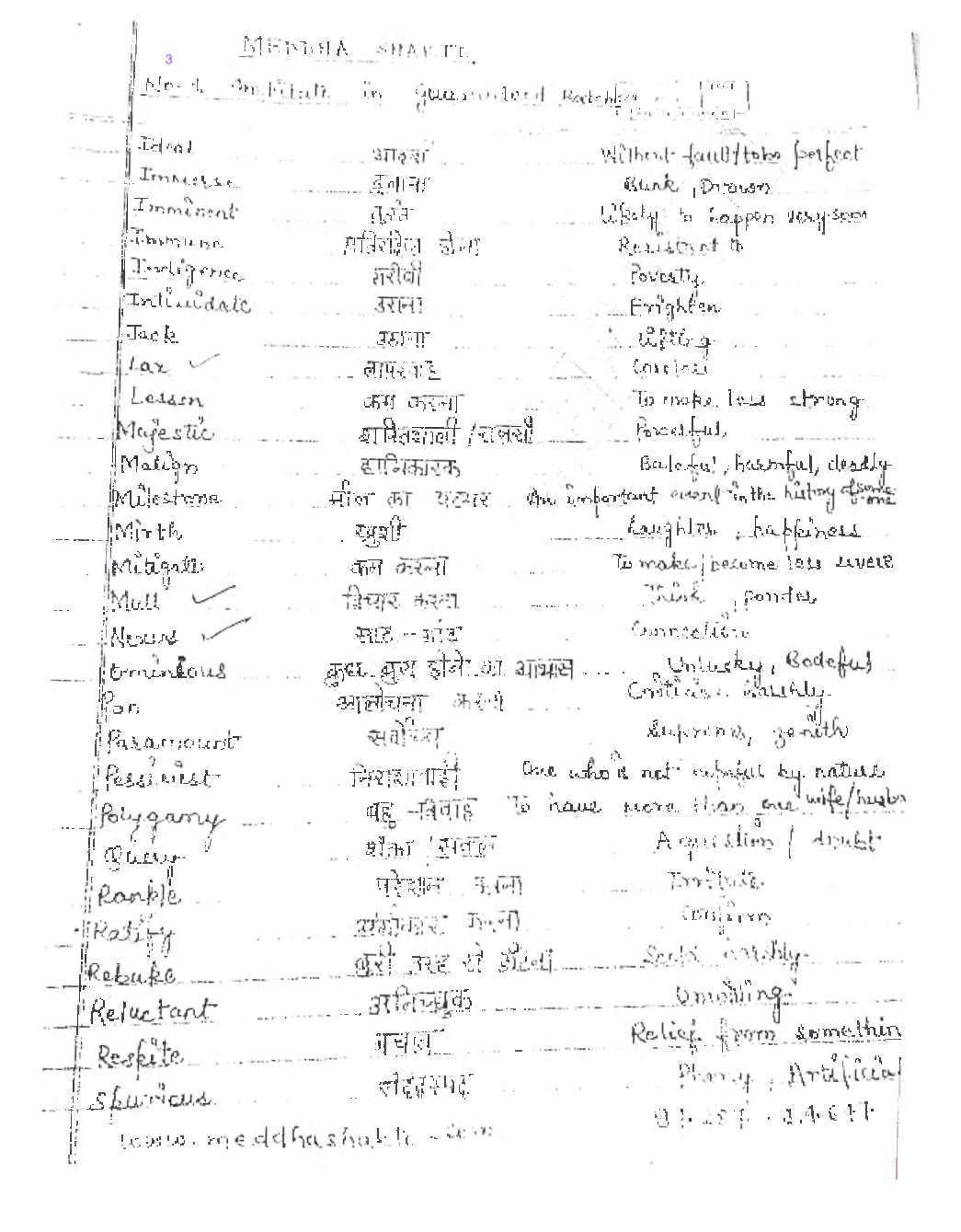 IAS Handwritten Notes Vocabulary - Page 4