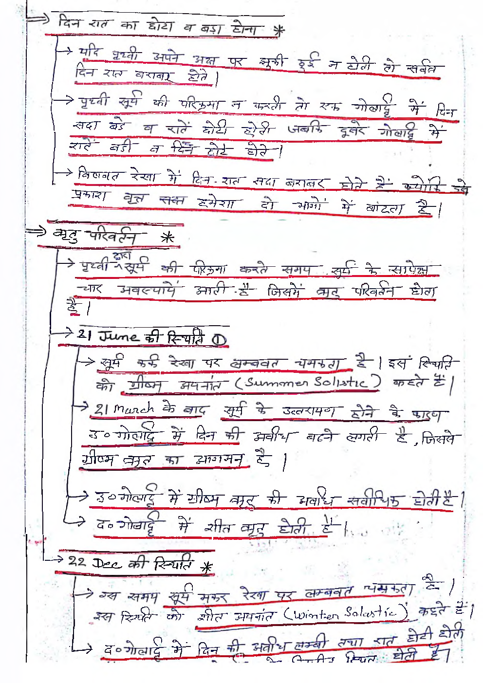 UPSC Hand Written Notes Bhugol Part-1 - Page 3