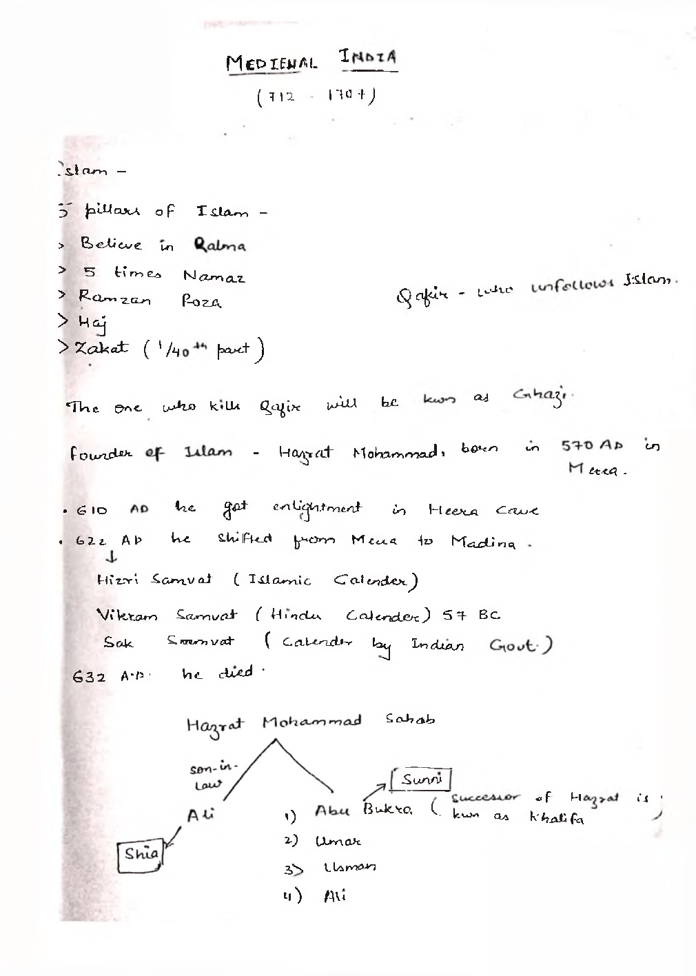 UPSC Hand Written Notes  Modren Medieval History - Page 5
