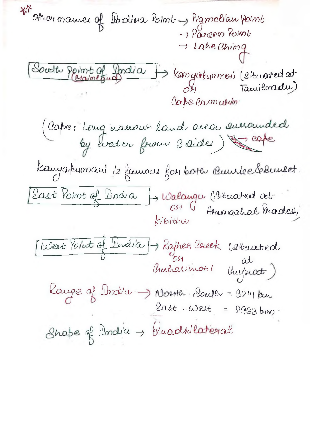 UPSC Hand Written Notes Indian Geography - Page 4