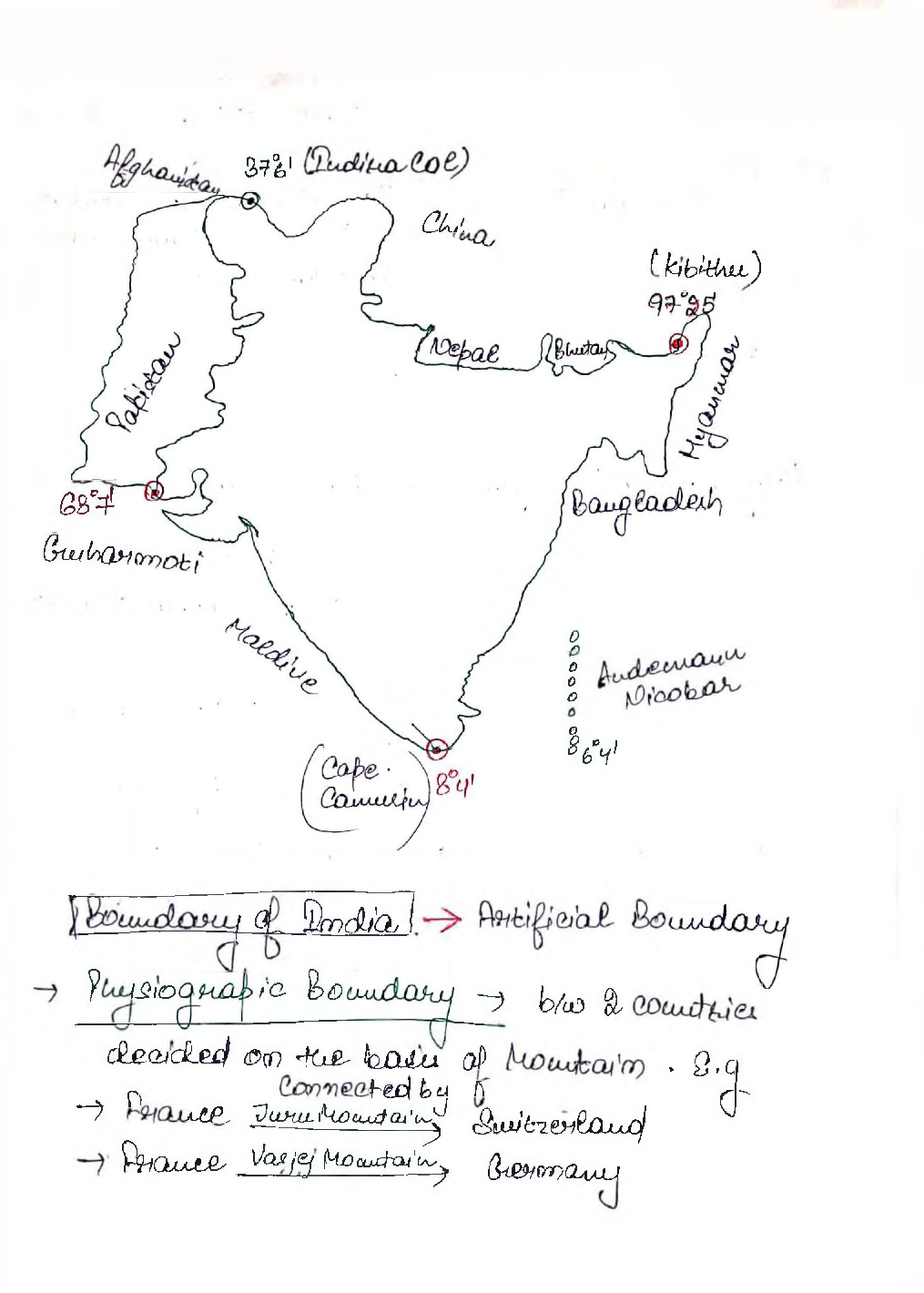 UPSC Hand Written Notes Indian Geography - Page 5
