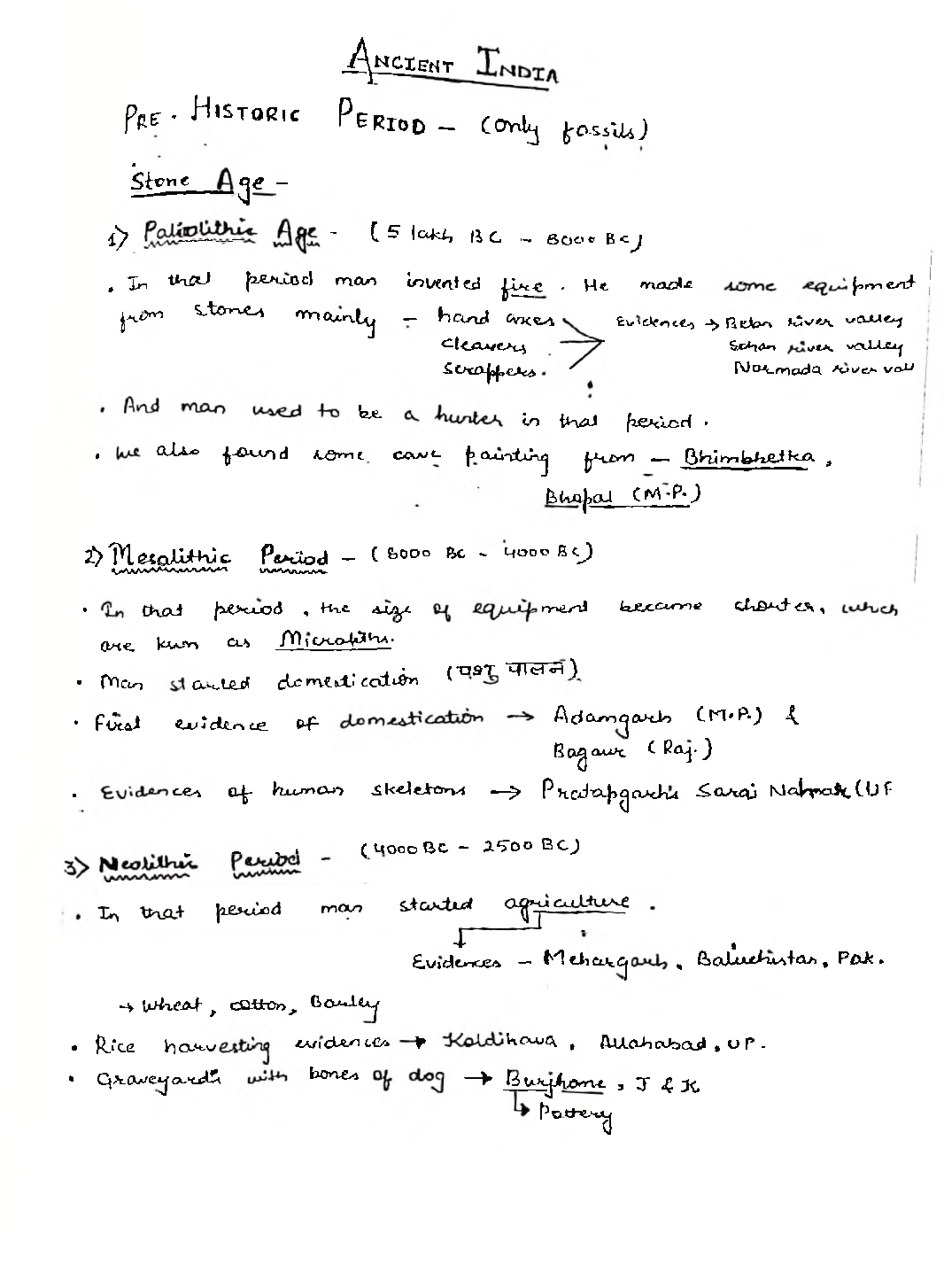 UPSC Hand Written Notes Anciant History - Page 2