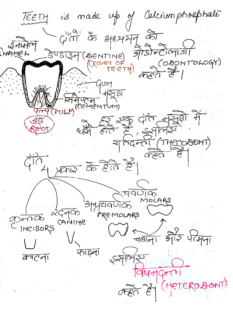 UPSC Hand Written Notes Biology in Hindi - Page 5