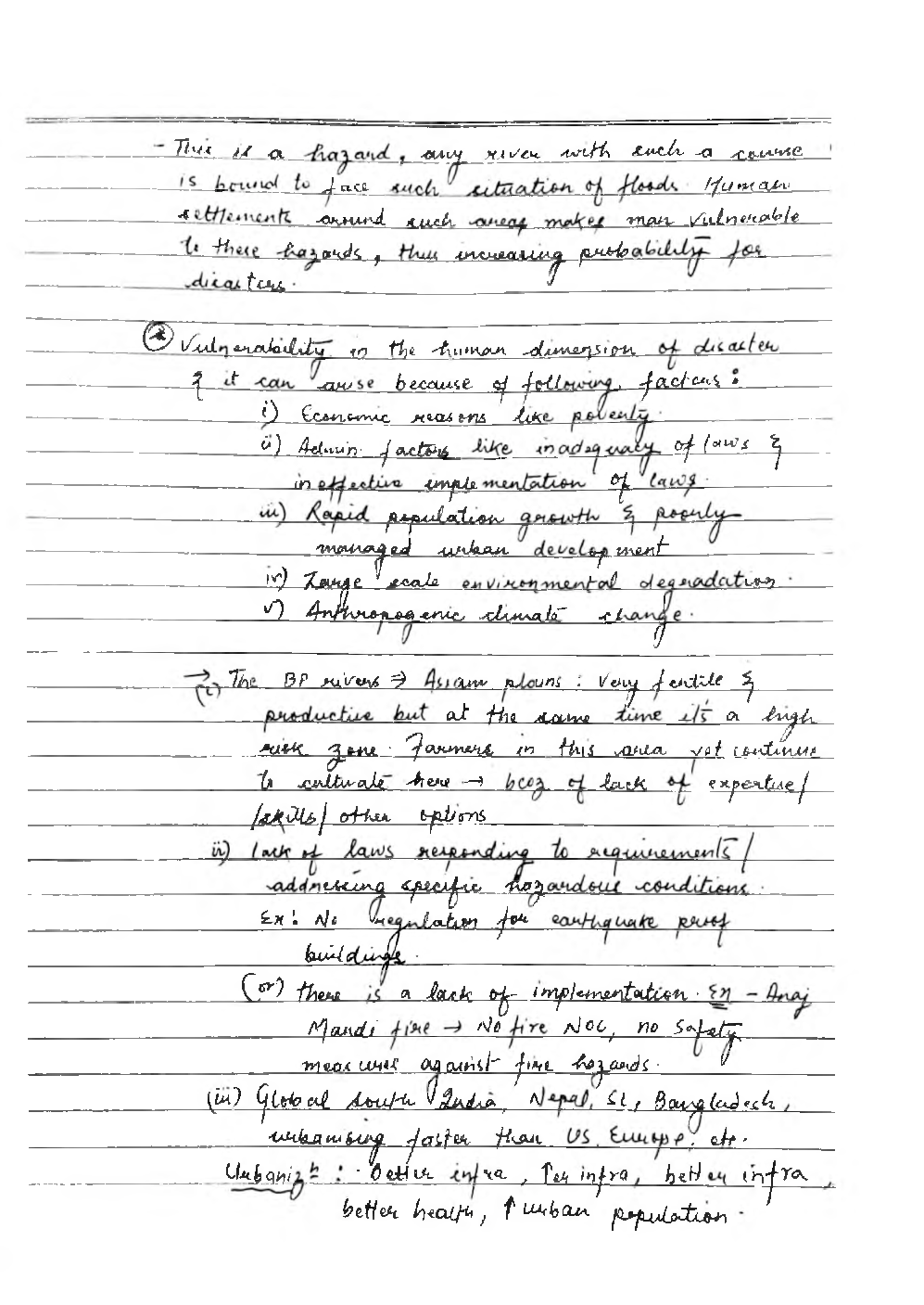 UPSC Hand Written Notes  Disasrter Management - Page 3