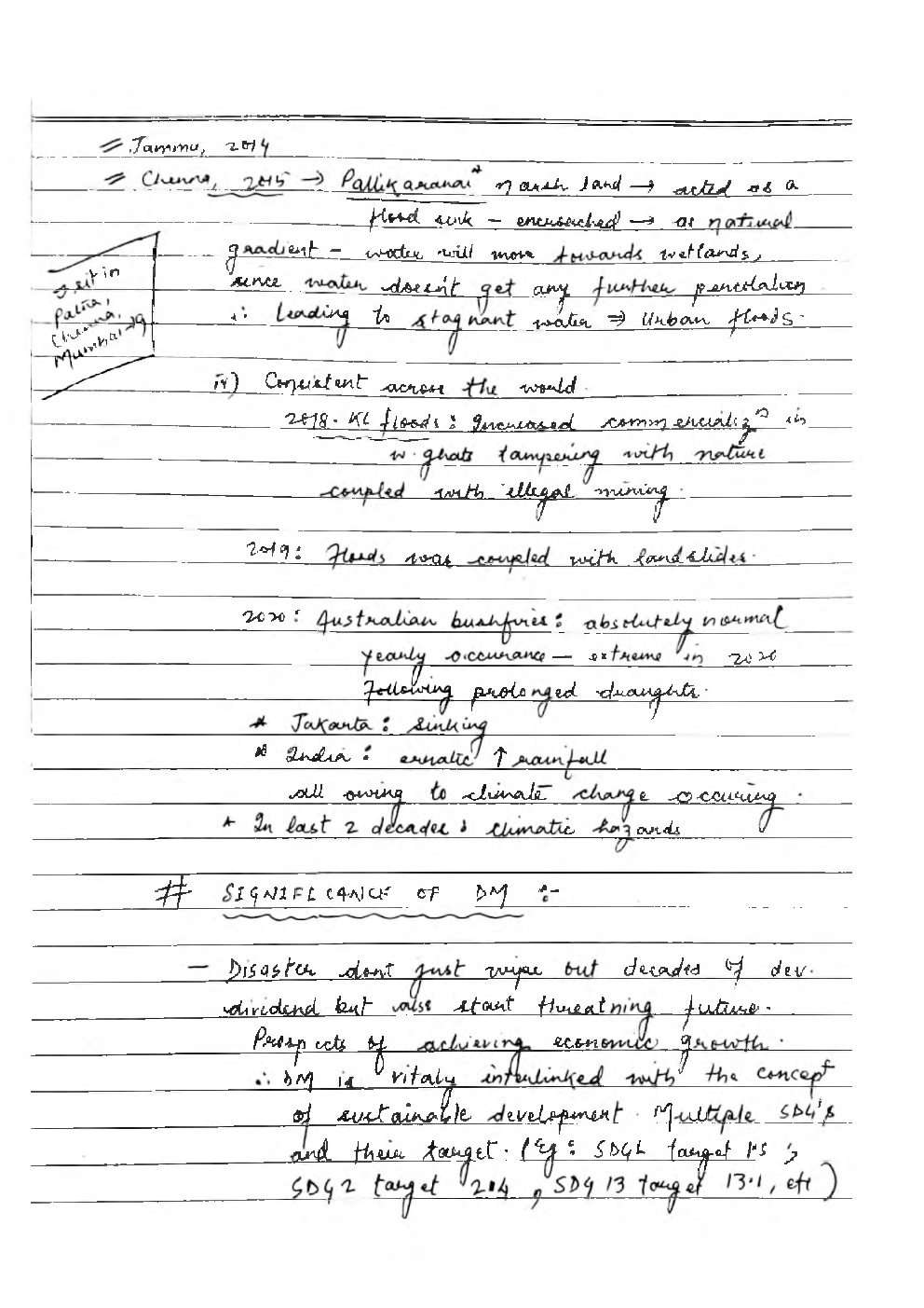 UPSC Hand Written Notes  Disasrter Management - Page 5