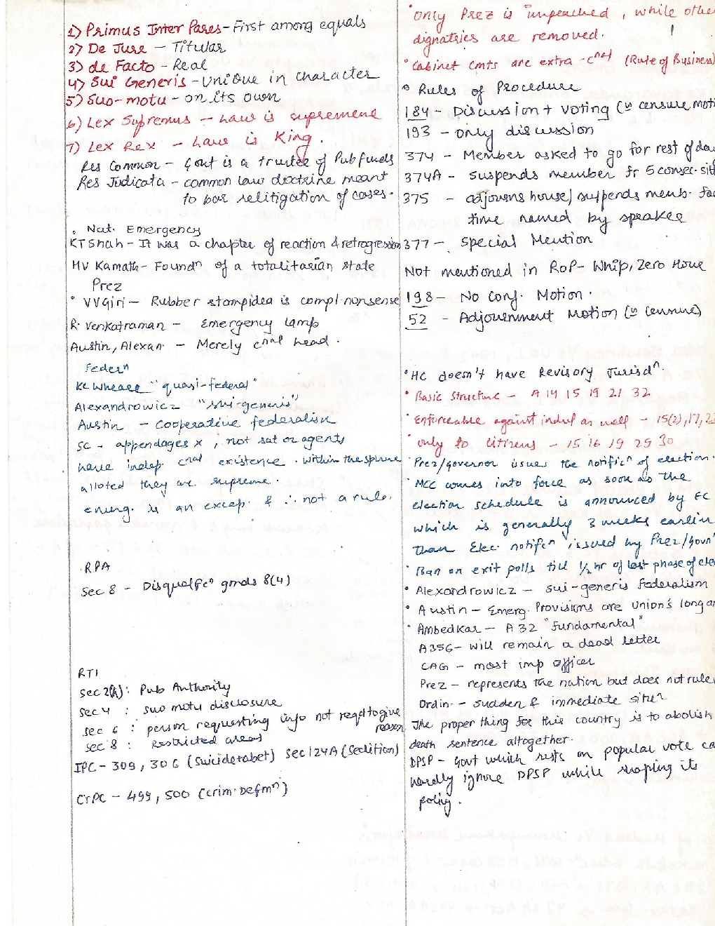 UPSC Hand Written Notes Public Admin - Page 2