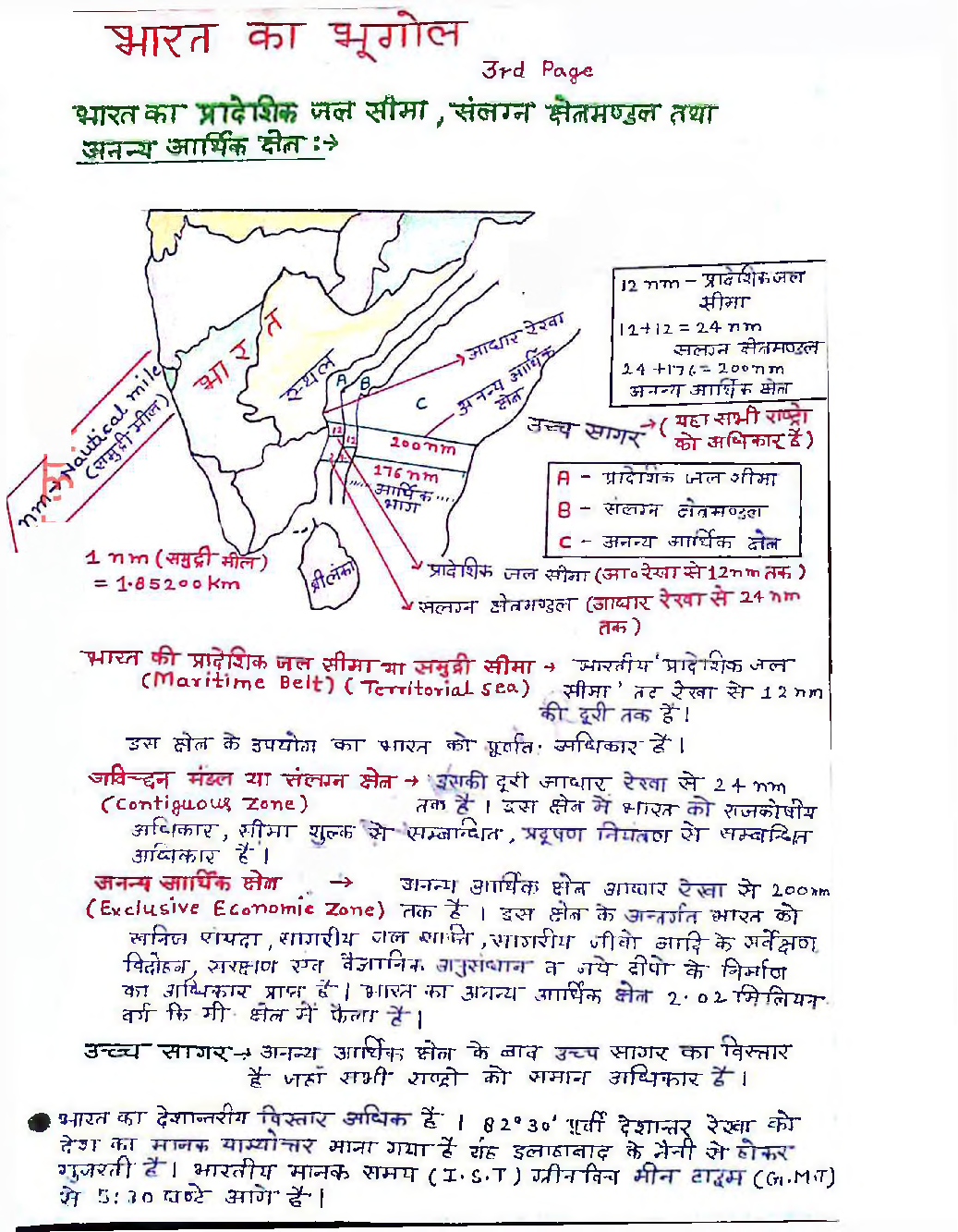 UPSC Hand Written Notes Bharat ka Bhugol - Page 5