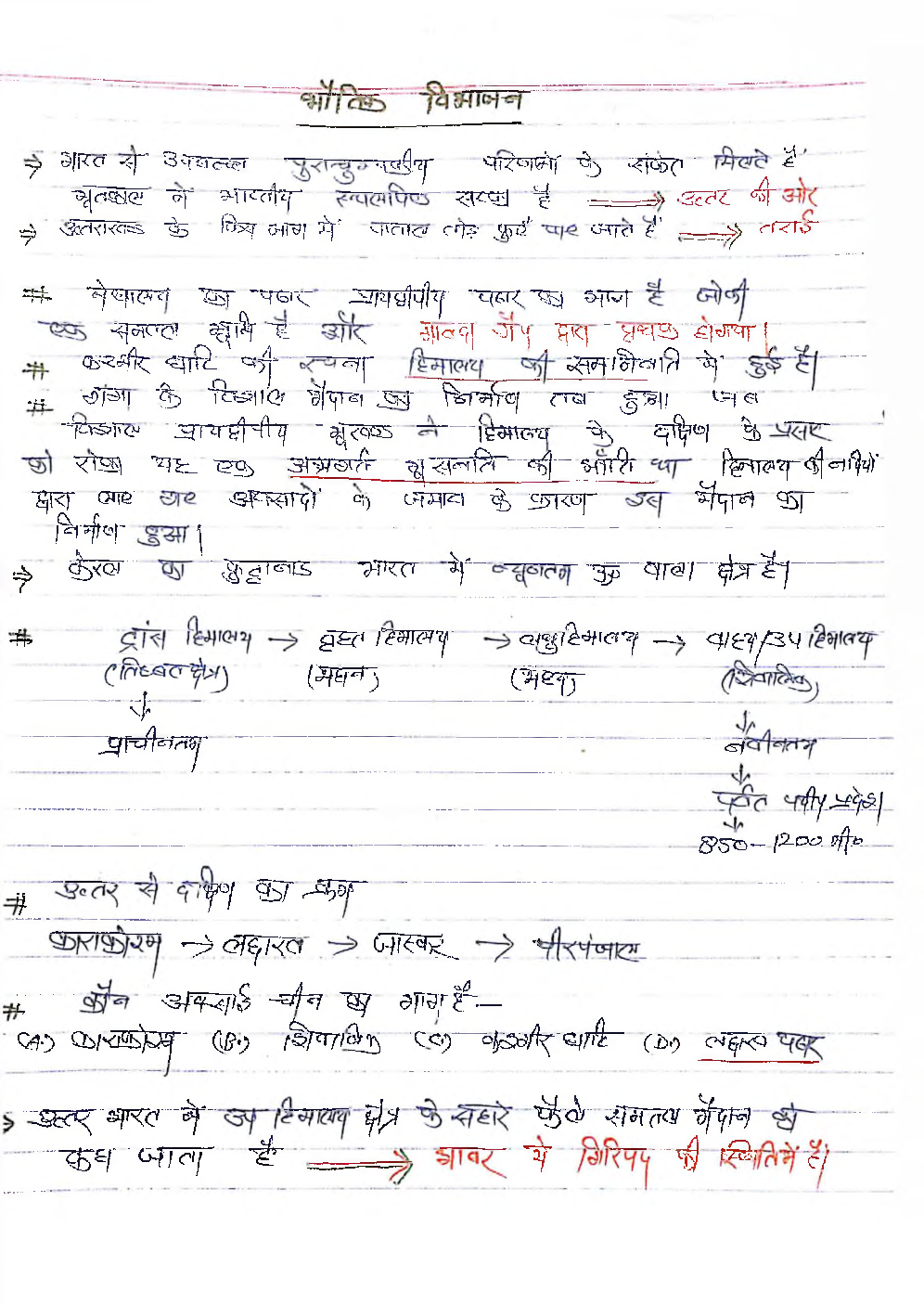 UPSC Hand Written Notes Bharat ka Samnaya parichaya - Page 3