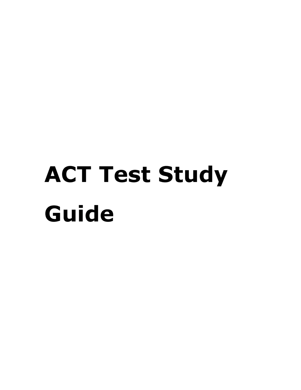Study Guide for ACT Exam - Page 2