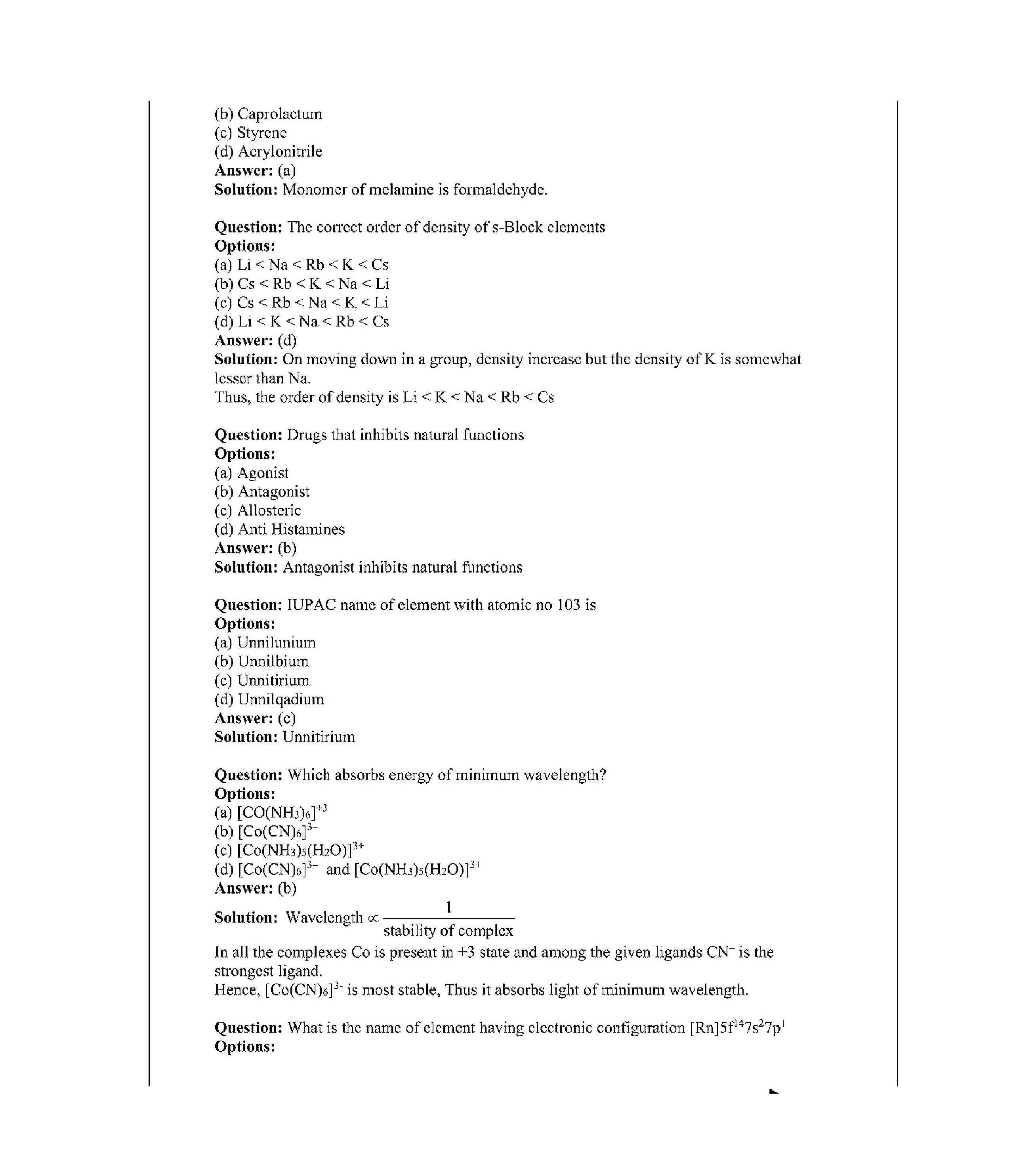 IIT JEE Main Chemistry Question Paper With Solution 2022(Shift-1) - Page 3