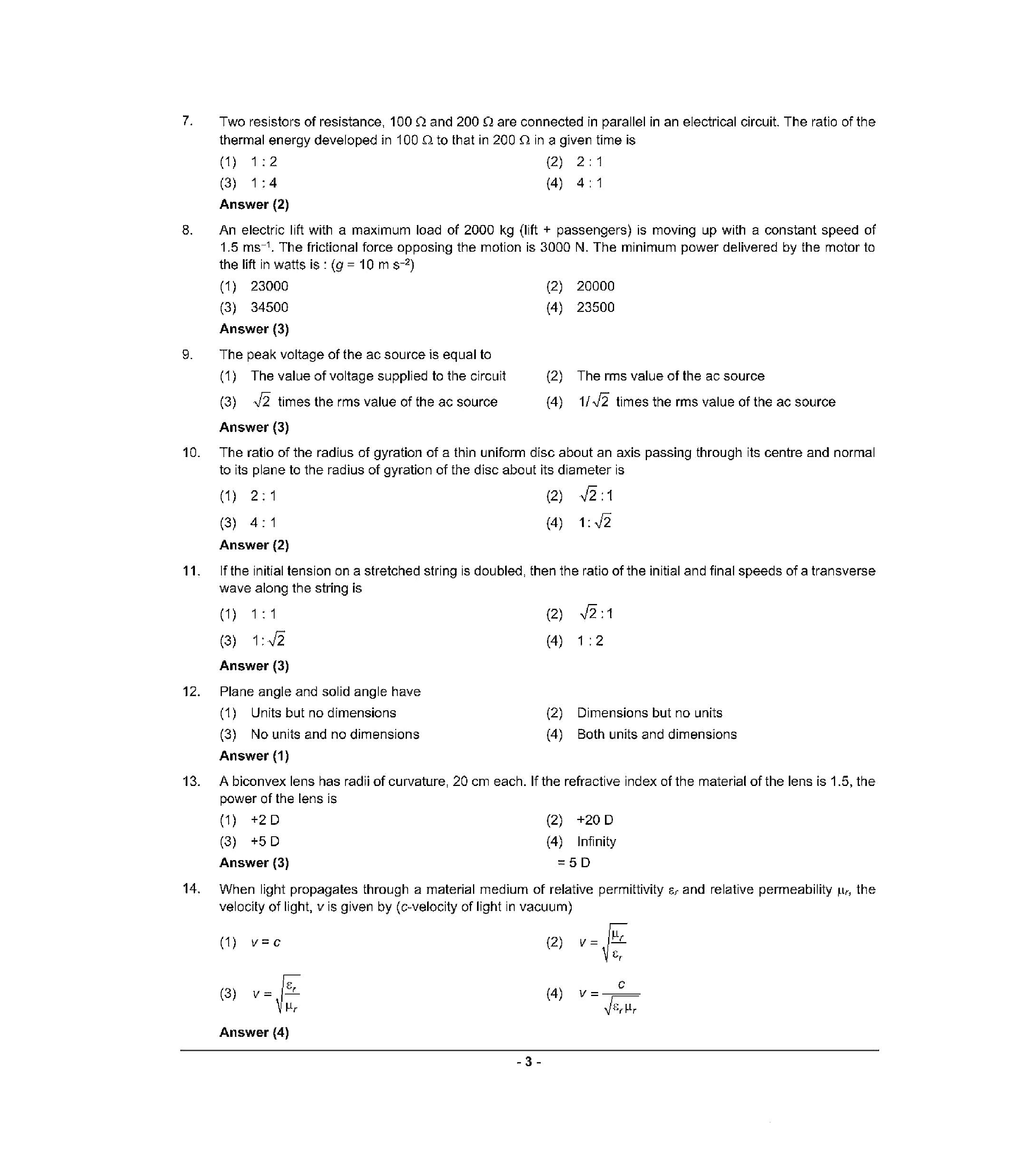 NEET 2022 Question Paper with Answer key (Q4) - Page 3