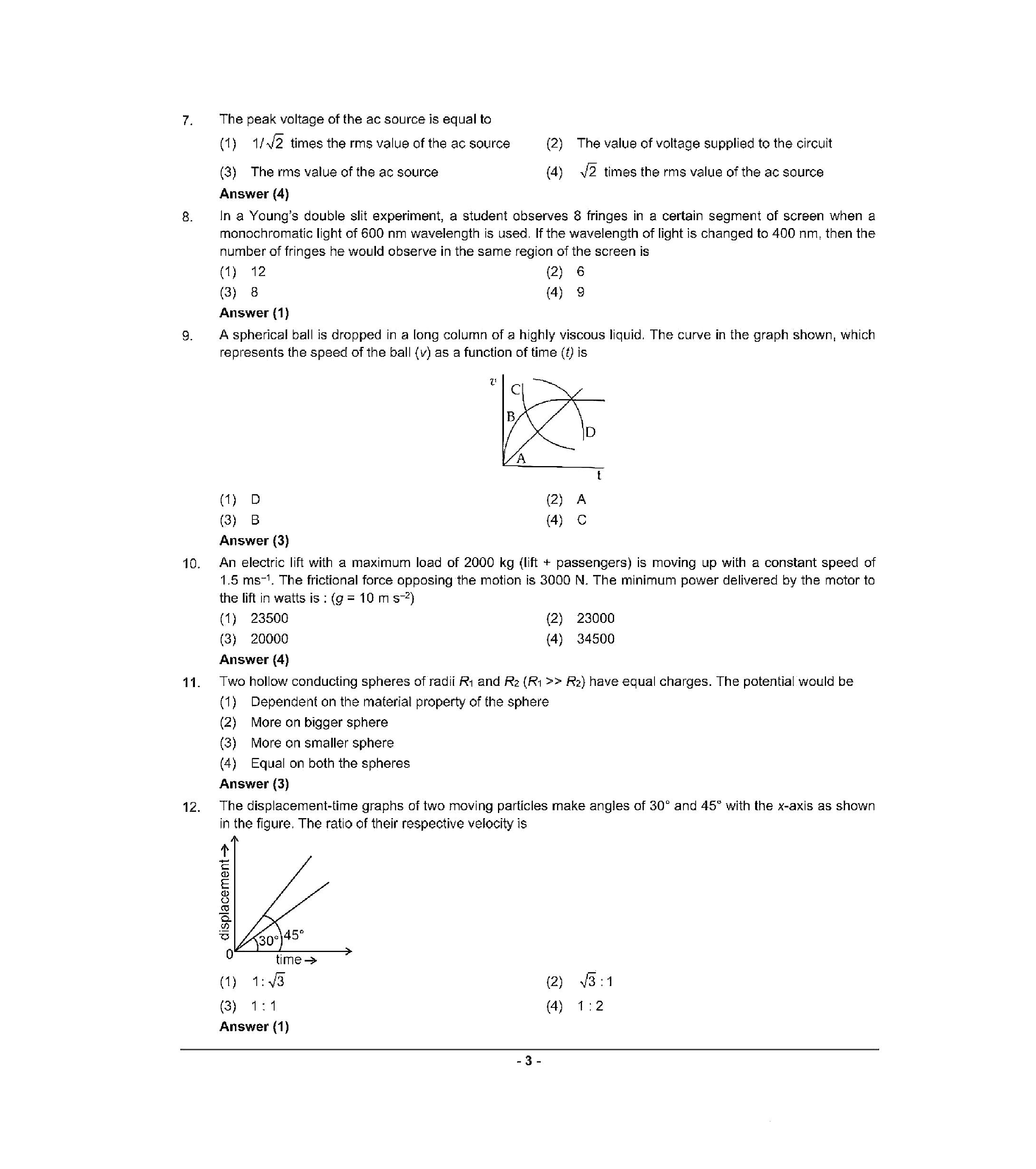 NEET 2022 Question Paper with Answer key (R2) - Page 3