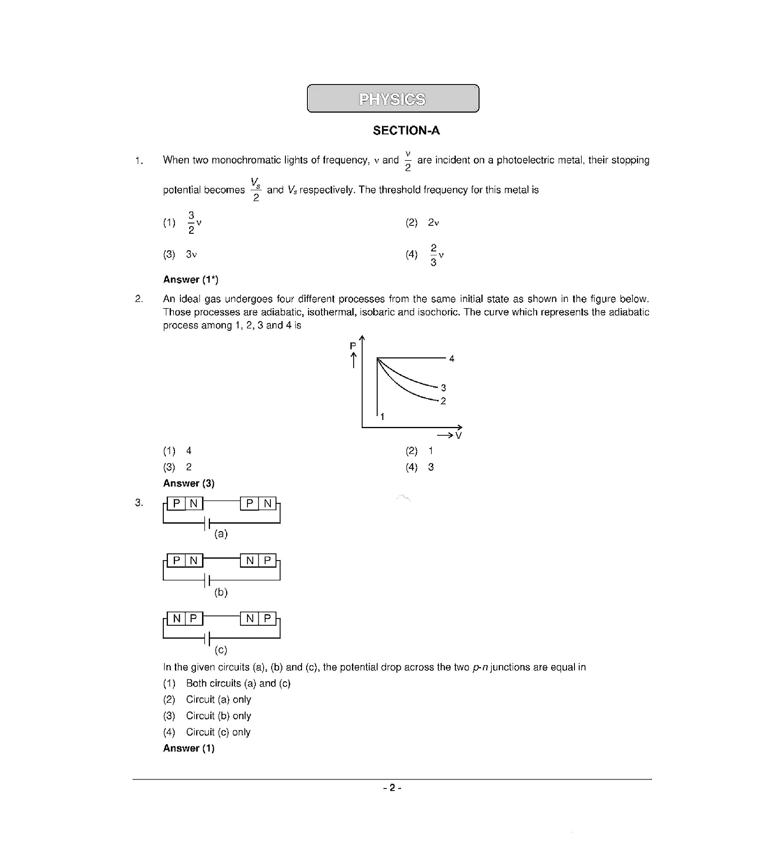 NEET 2022 Question Paper with Answer key (R4) - Page 2
