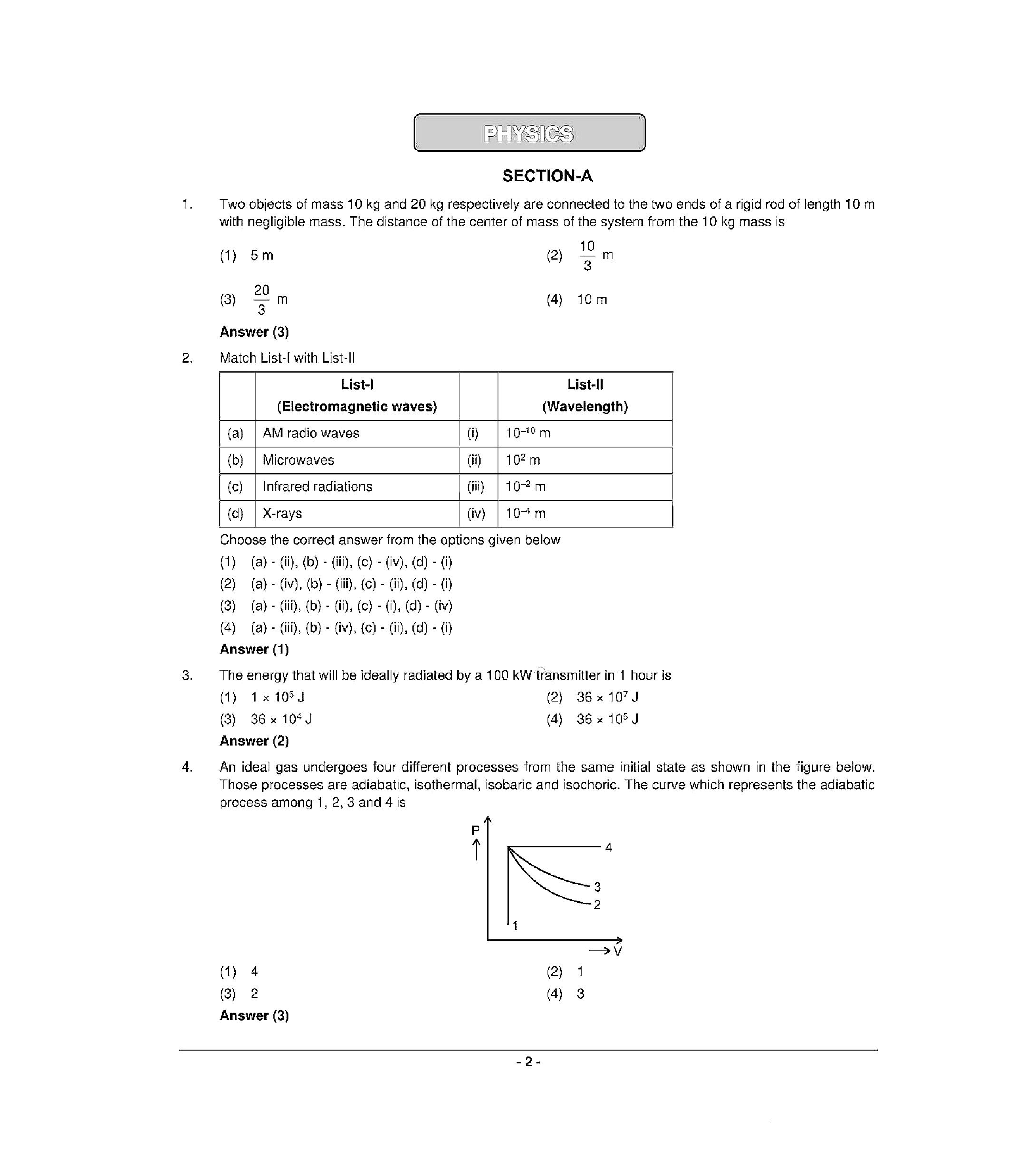 NEET 2022 Question Paper with Answer key (R5) - Page 2