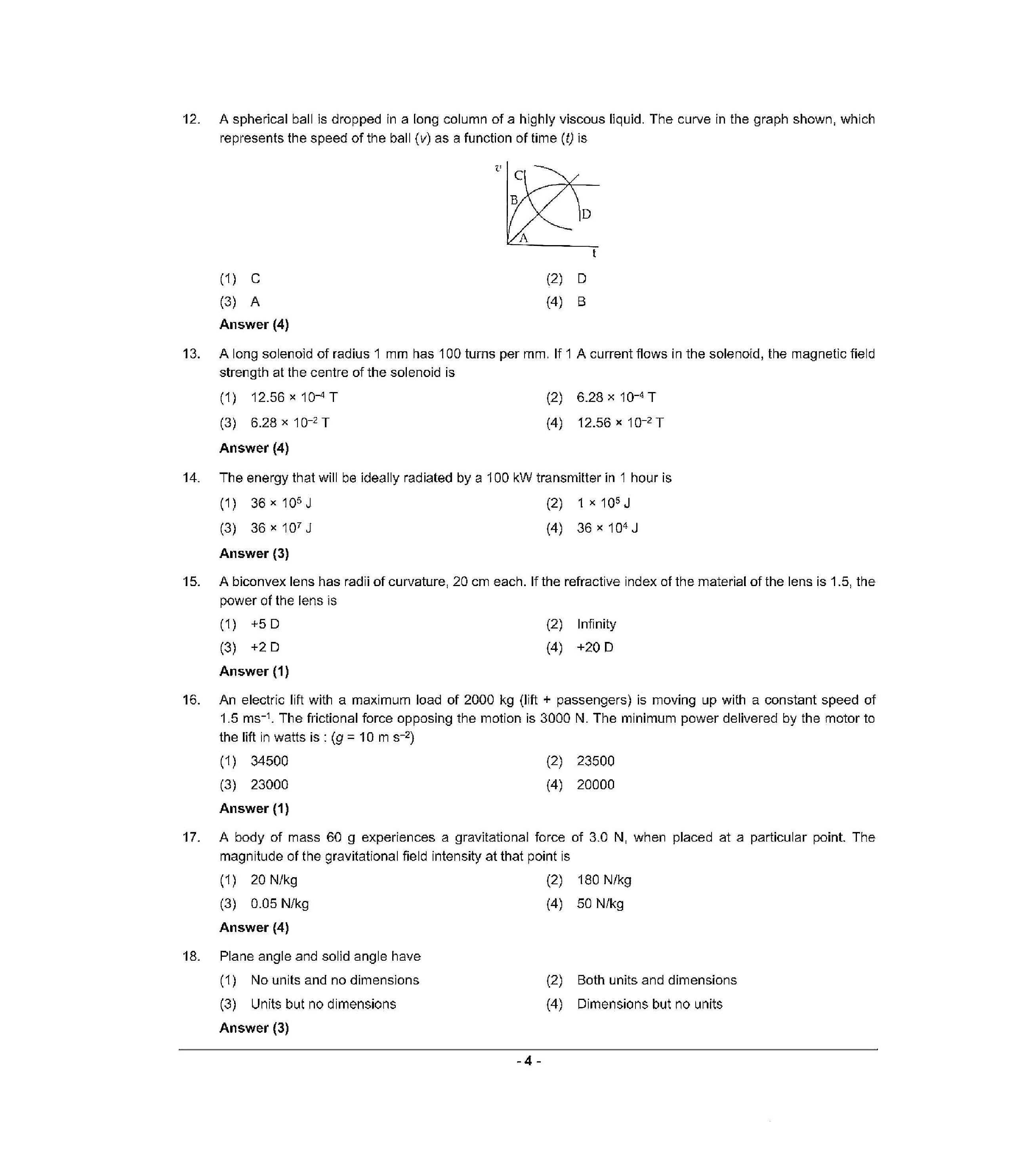NEET 2022 Question Paper with Answer key (S2) - Page 4
