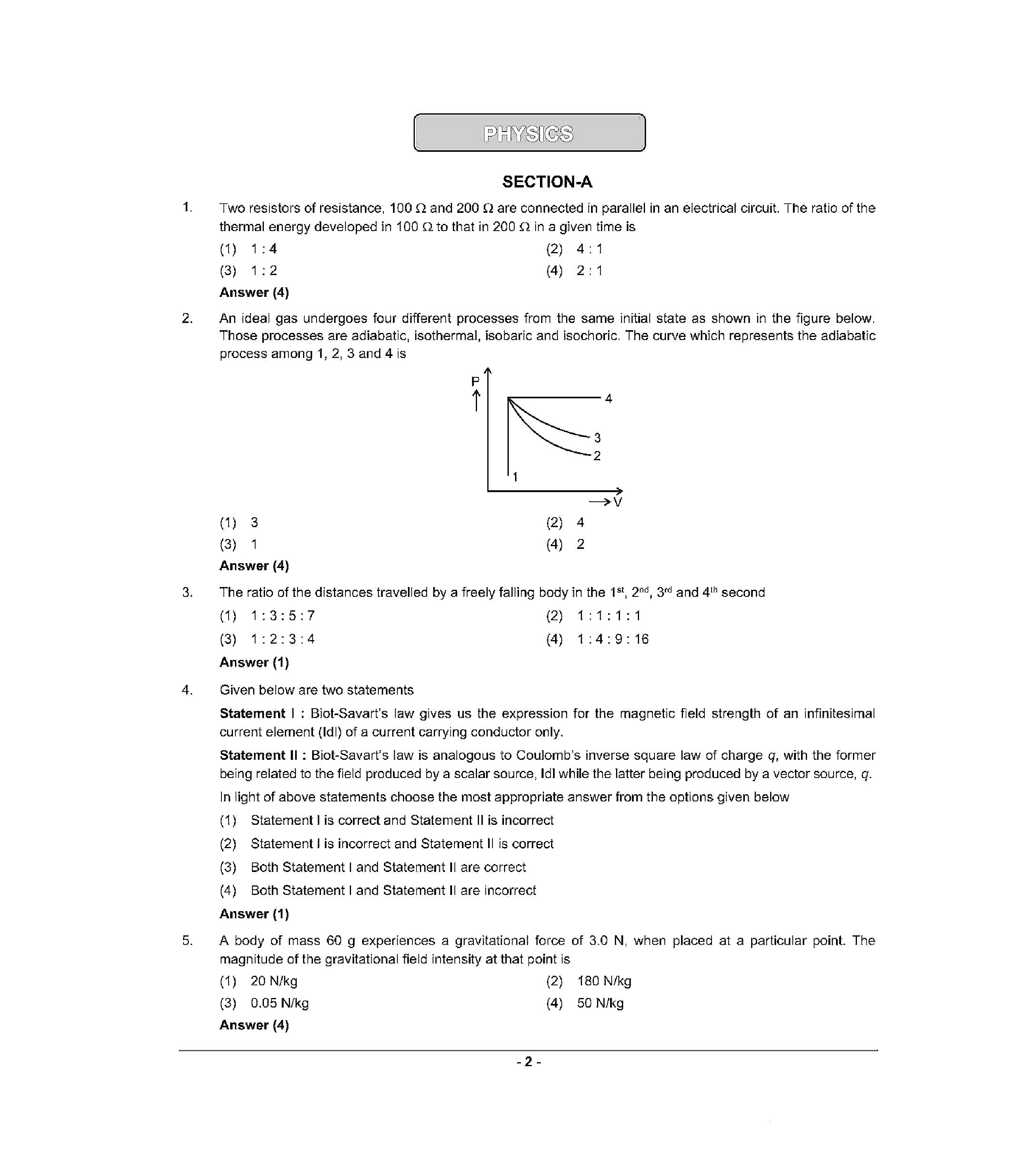 NEET 2022 Question Paper with Answer key (S3) - Page 2