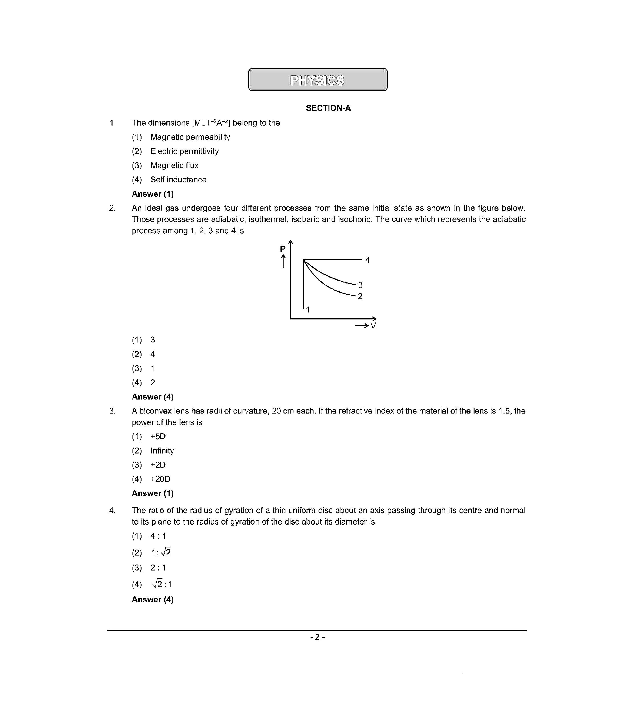 NEET 2022 Question Paper with Answer key (S5) - Page 2
