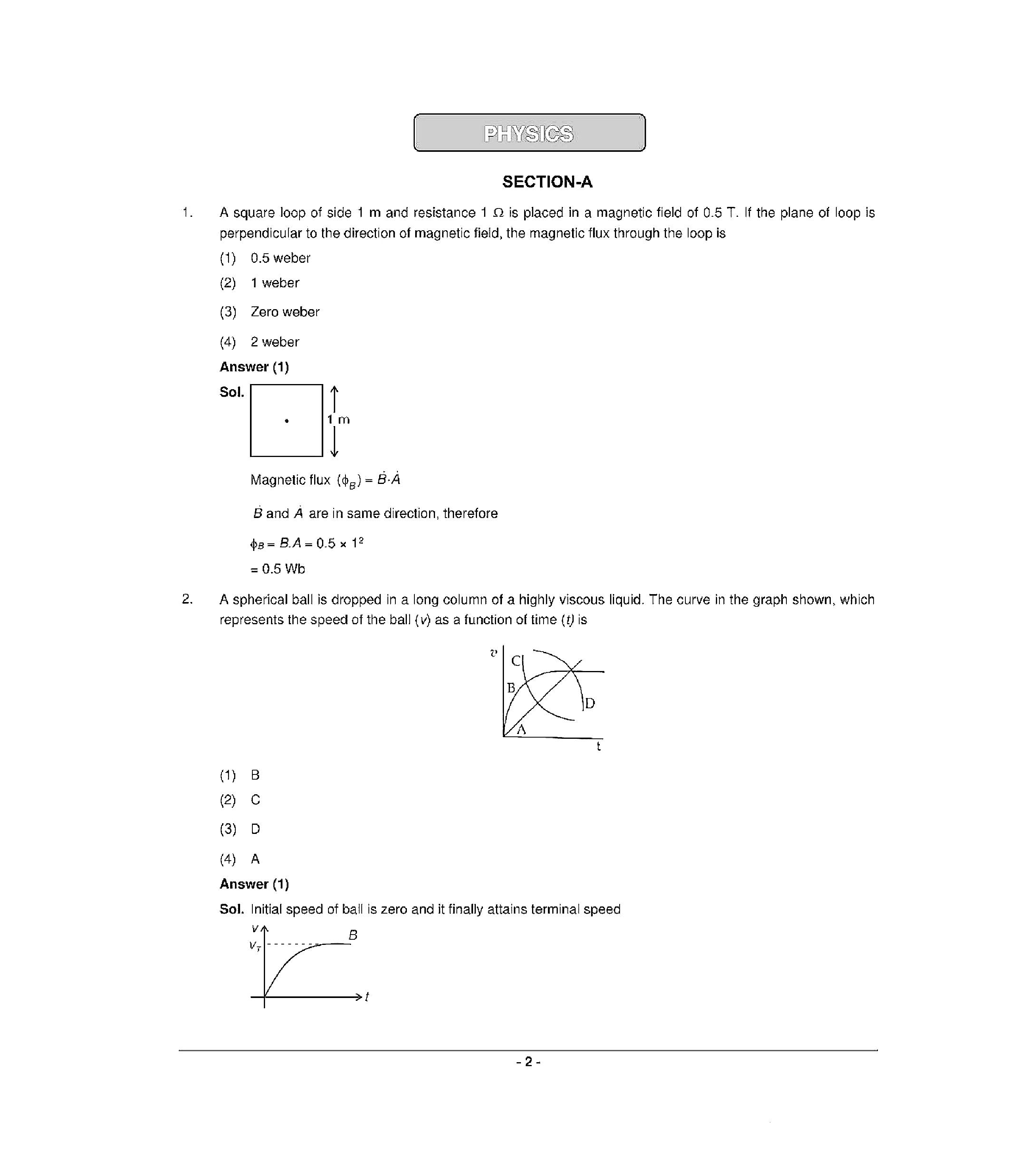 NEET 2022 Question Paper with Answer key (T1) - Page 2