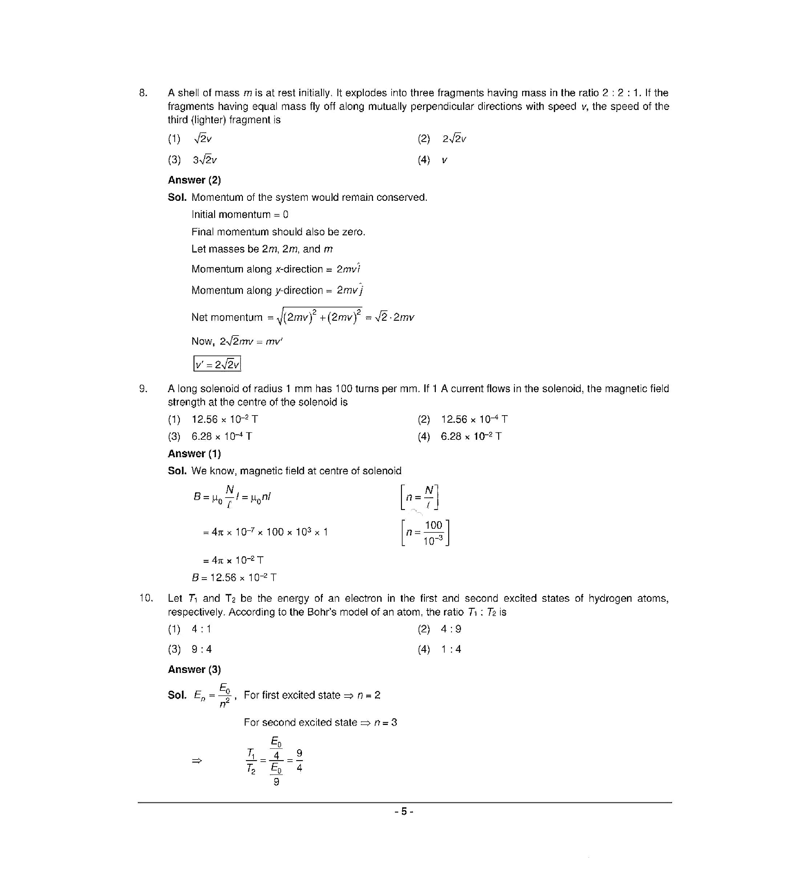 NEET 2022 Question Paper with Answer key (T2) - Page 5