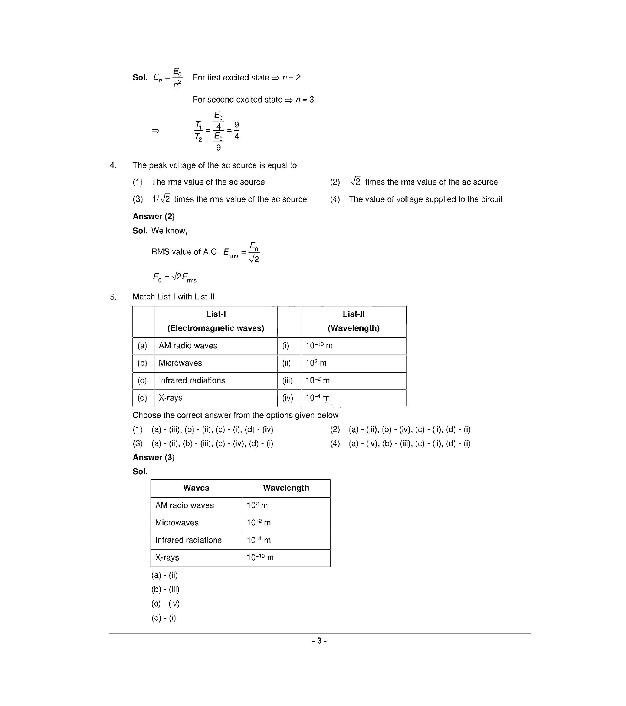NEET 2022 Question Paper with Answer key (T3) - Page 3