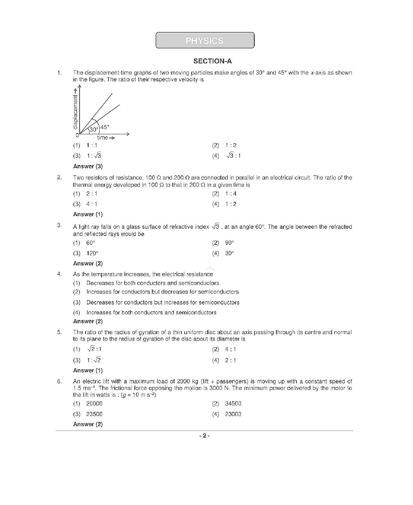 NEET 2022 Question Paper with Answer key (T4) - Page 2