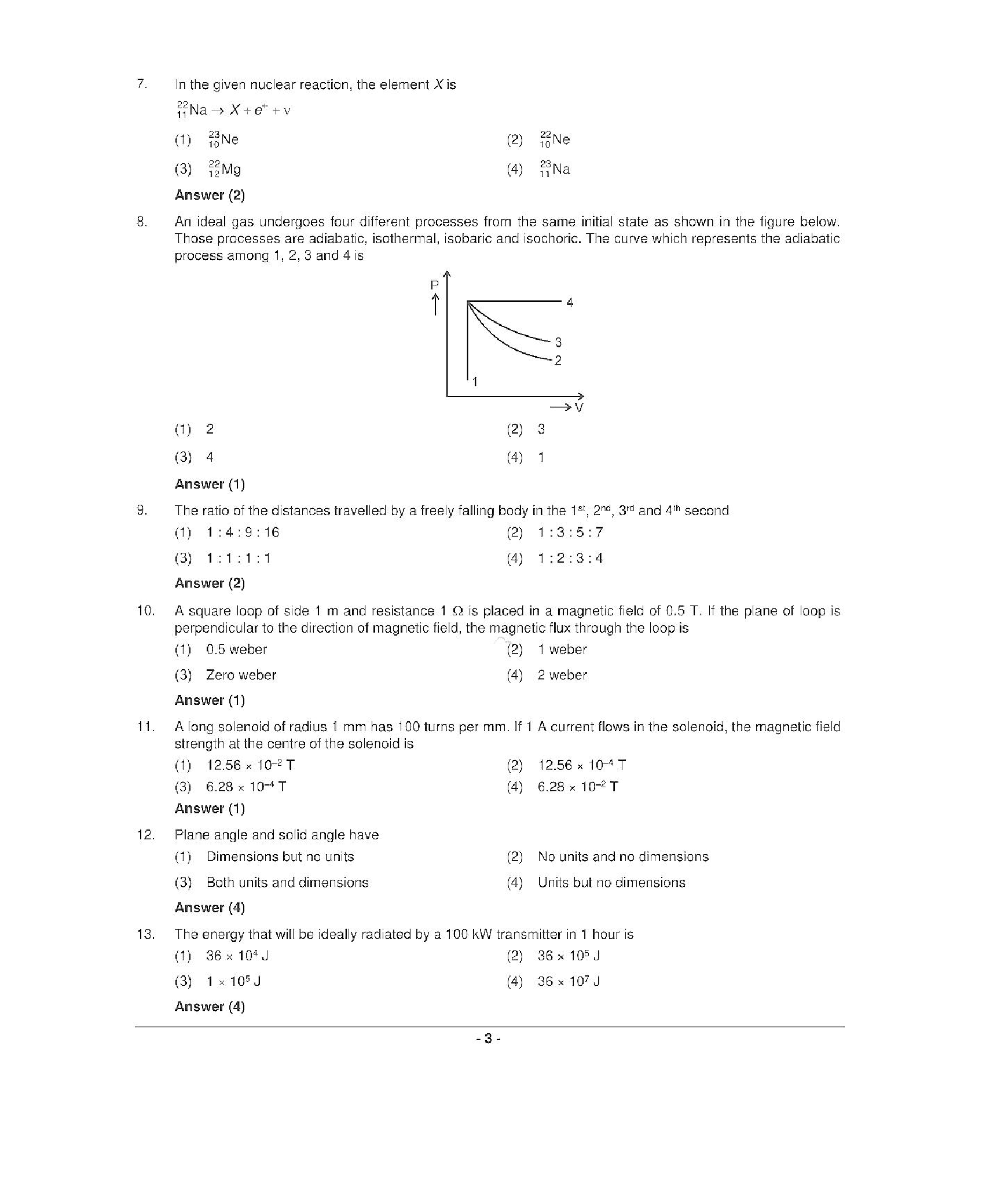 NEET 2022 Question Paper with Answer key (T4) - Page 3