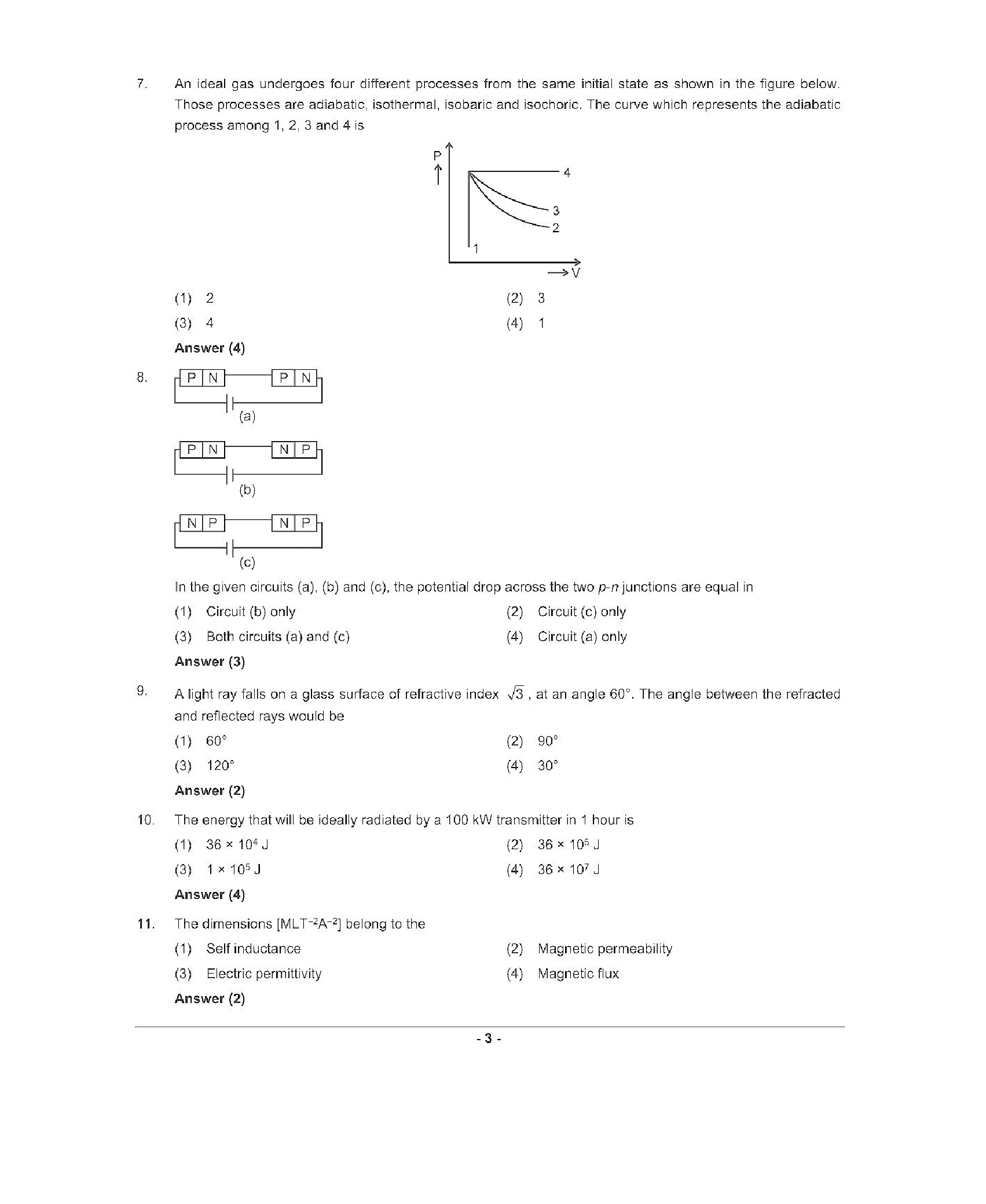 NEET 2022 Question Paper with Answer key (T5) - Page 3