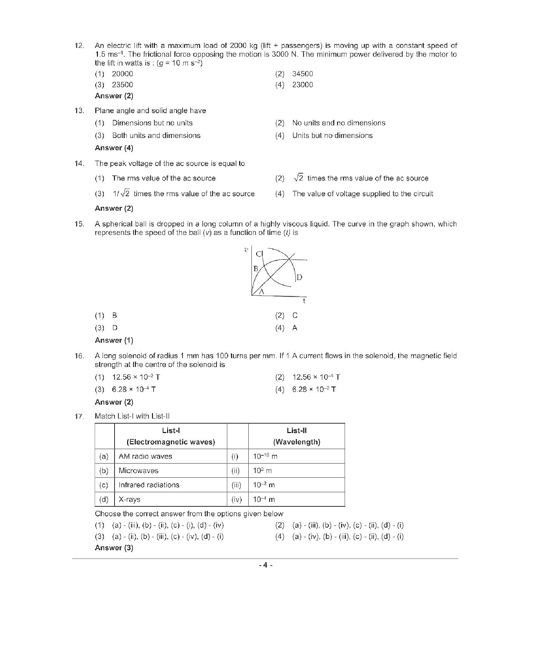 NEET 2022 Question Paper with Answer key (T5) - Page 4