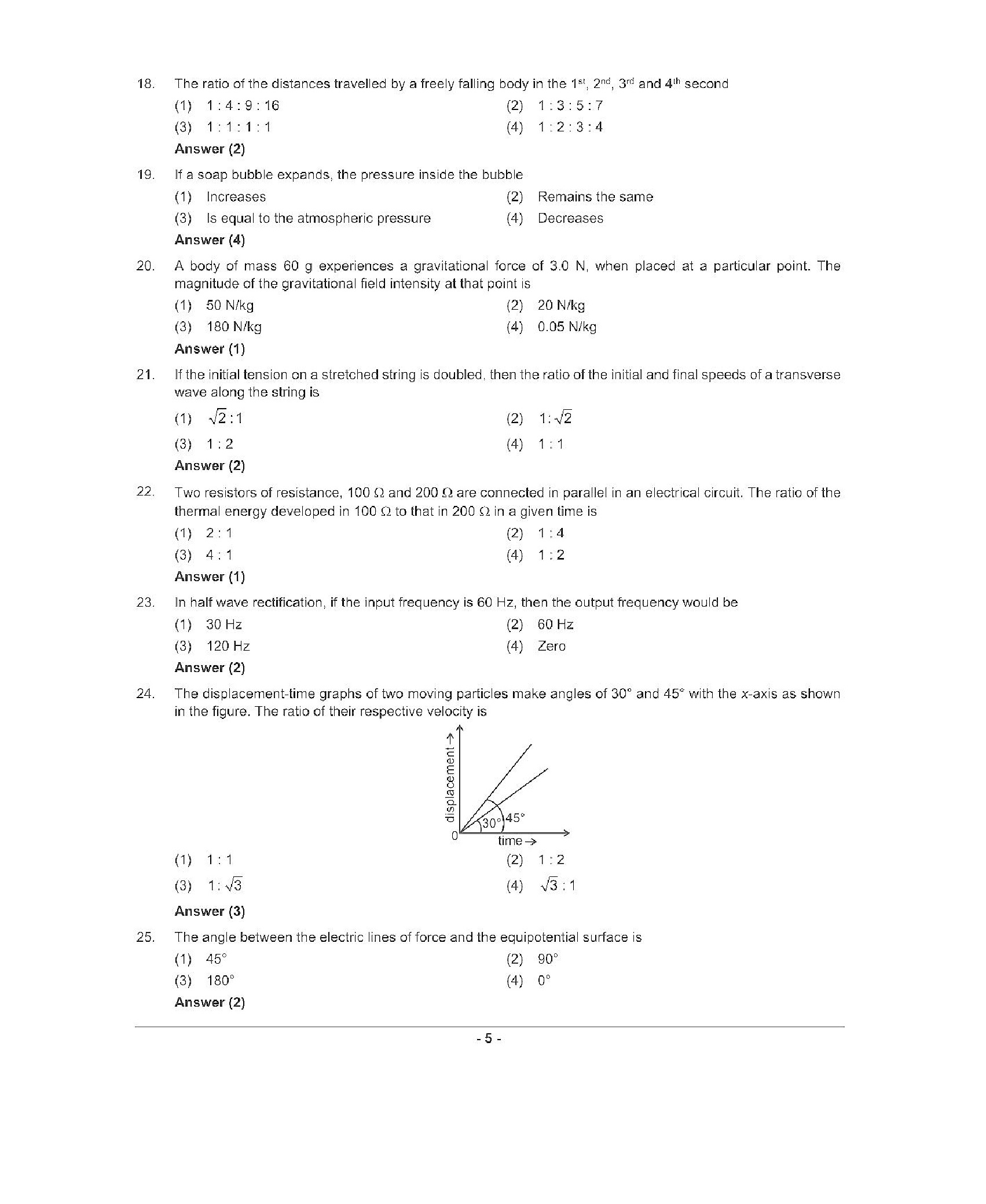 NEET 2022 Question Paper with Answer key (T5) - Page 5