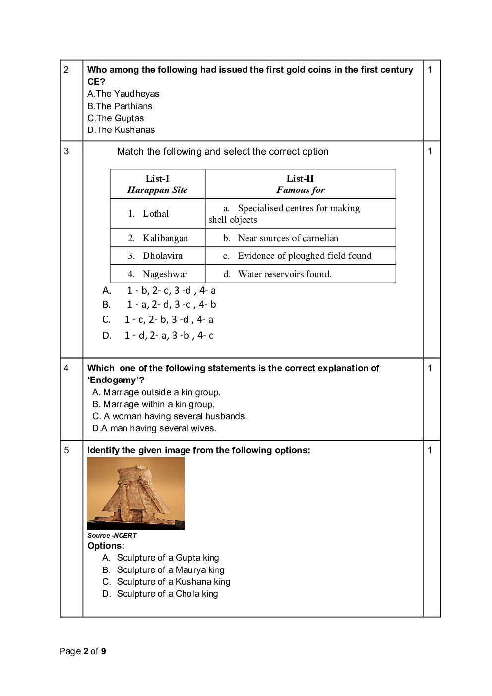 CBSE Class 12 History Sample Question Paper 2023 - Page 3