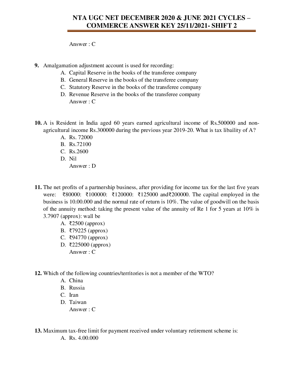 UGC NET Commerce Previous Year Question Paper With Answer Key  2019 - Page 4