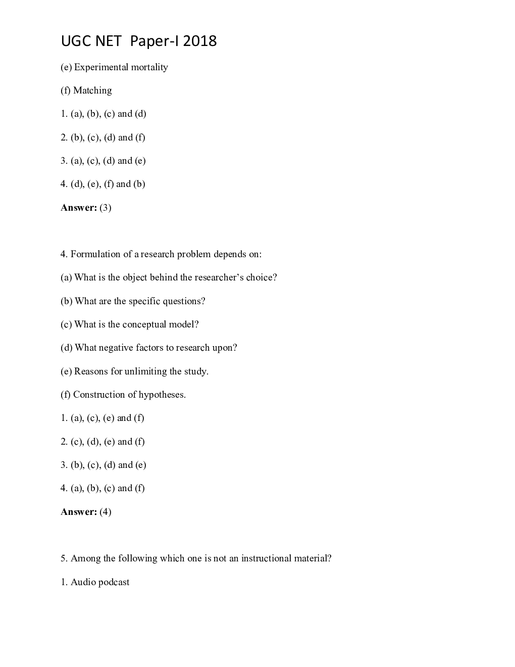 UGC NET Previous Year Question Paper With Answer Key Paper-I 2018 - Page 3