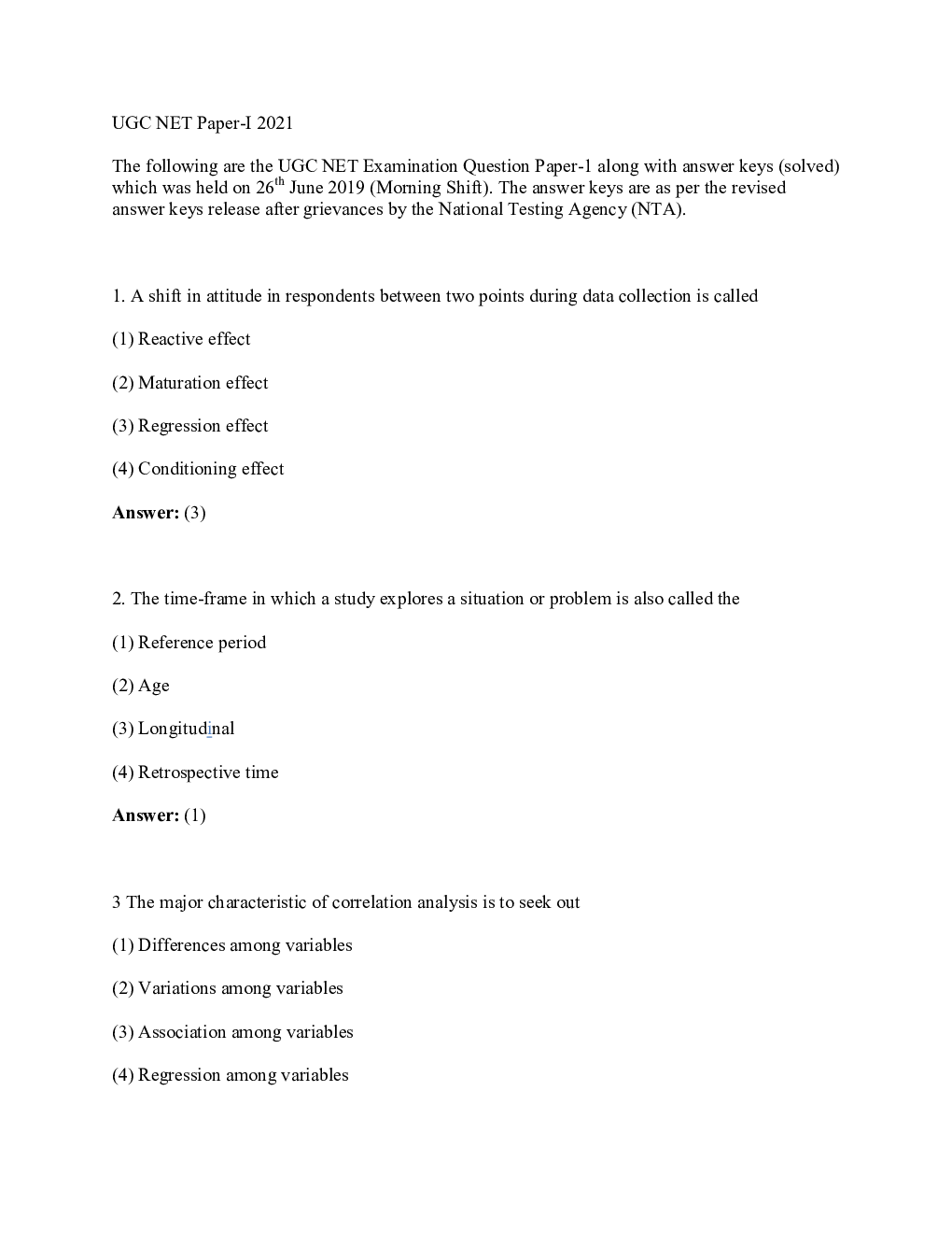 UGC NET Previous Year Question Paper With Answer Key Paper-I 2021 - Page 2