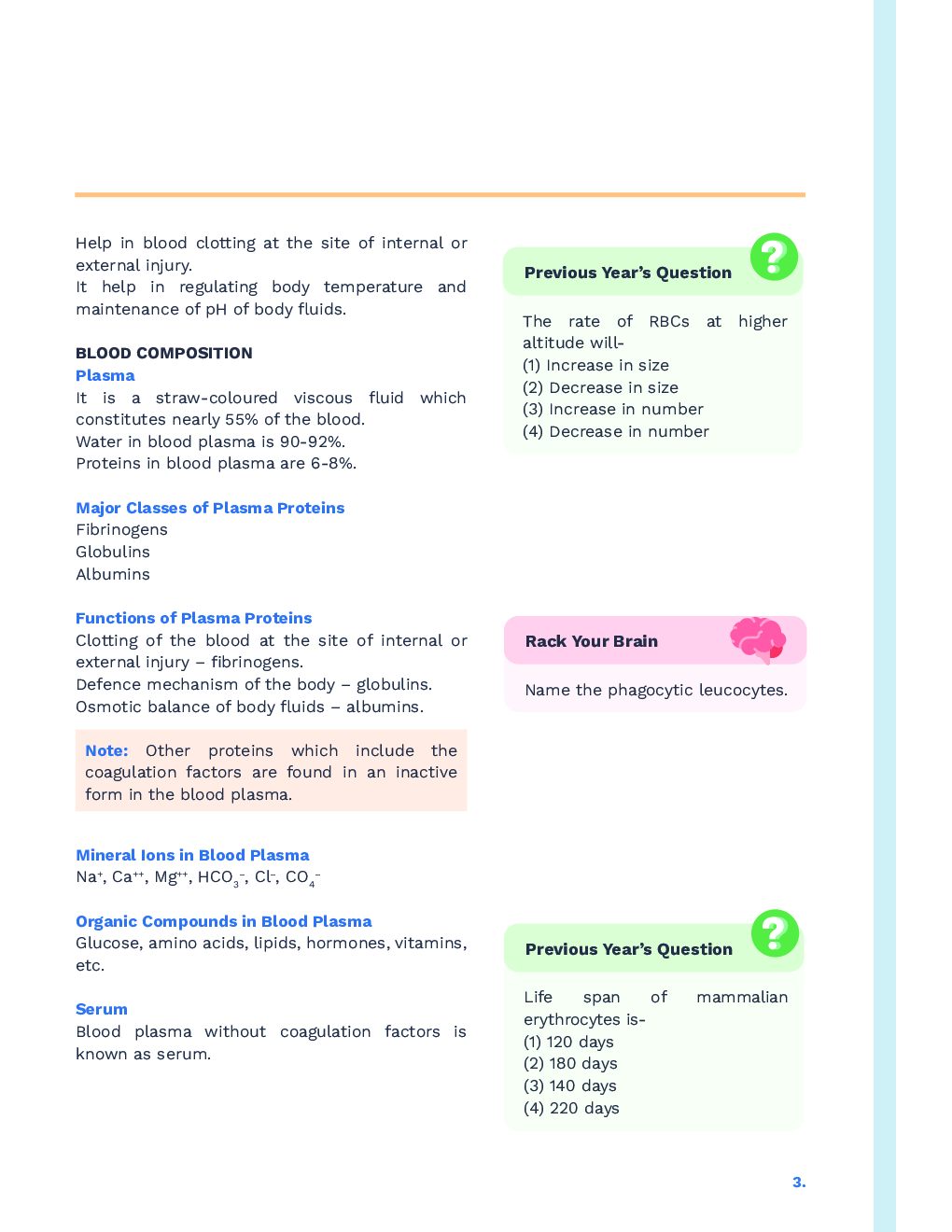 Study Notes for NEET Biology Body Fluids And Circulation 2023 - Page 4