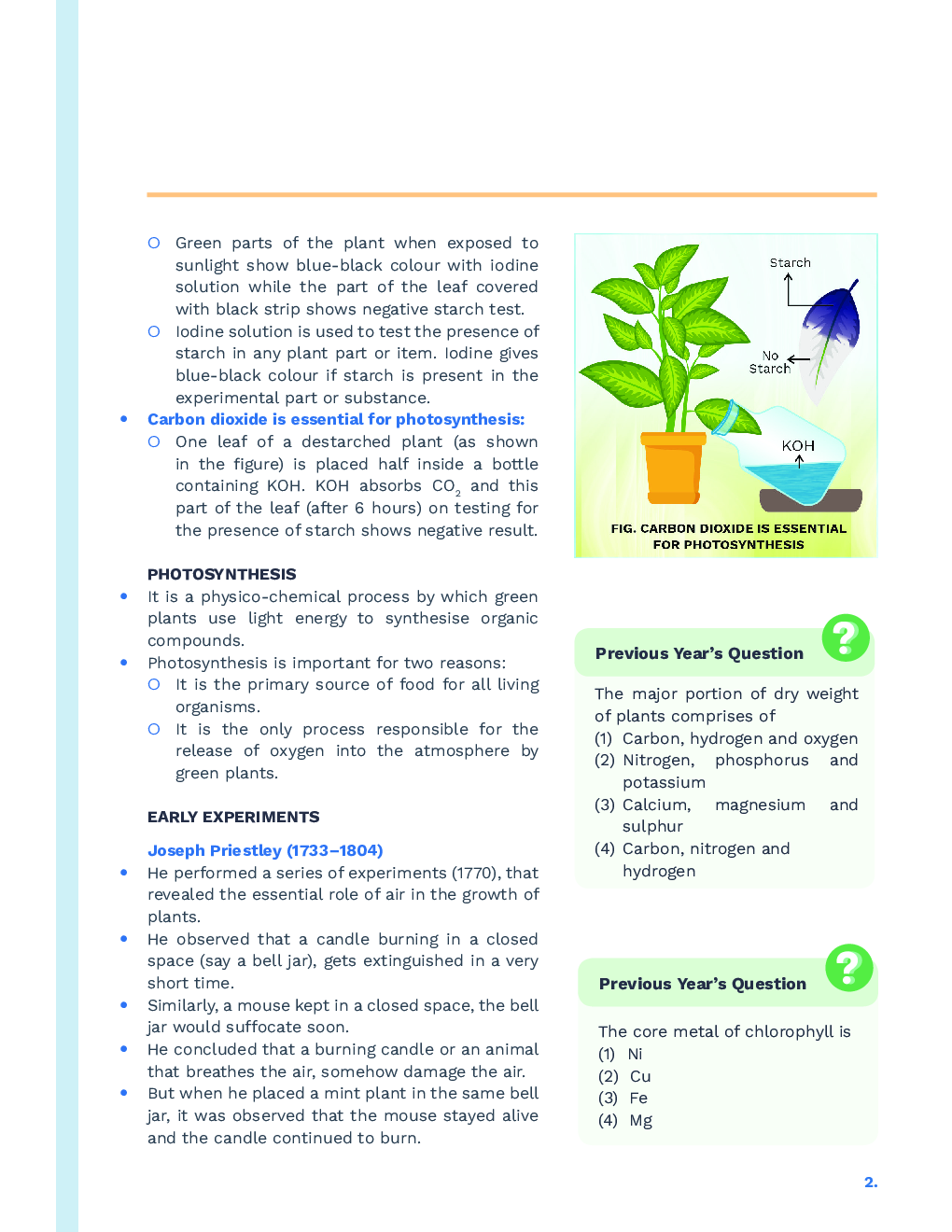 Study Notes for NEET Biology Photosynthesis In Higher Plants 2023 - Page 3