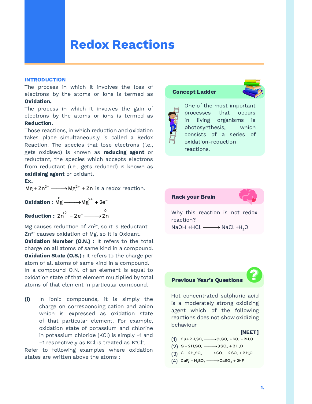 Study Notes for NEET Chemistry Redox Reactions 2023 - Page 2