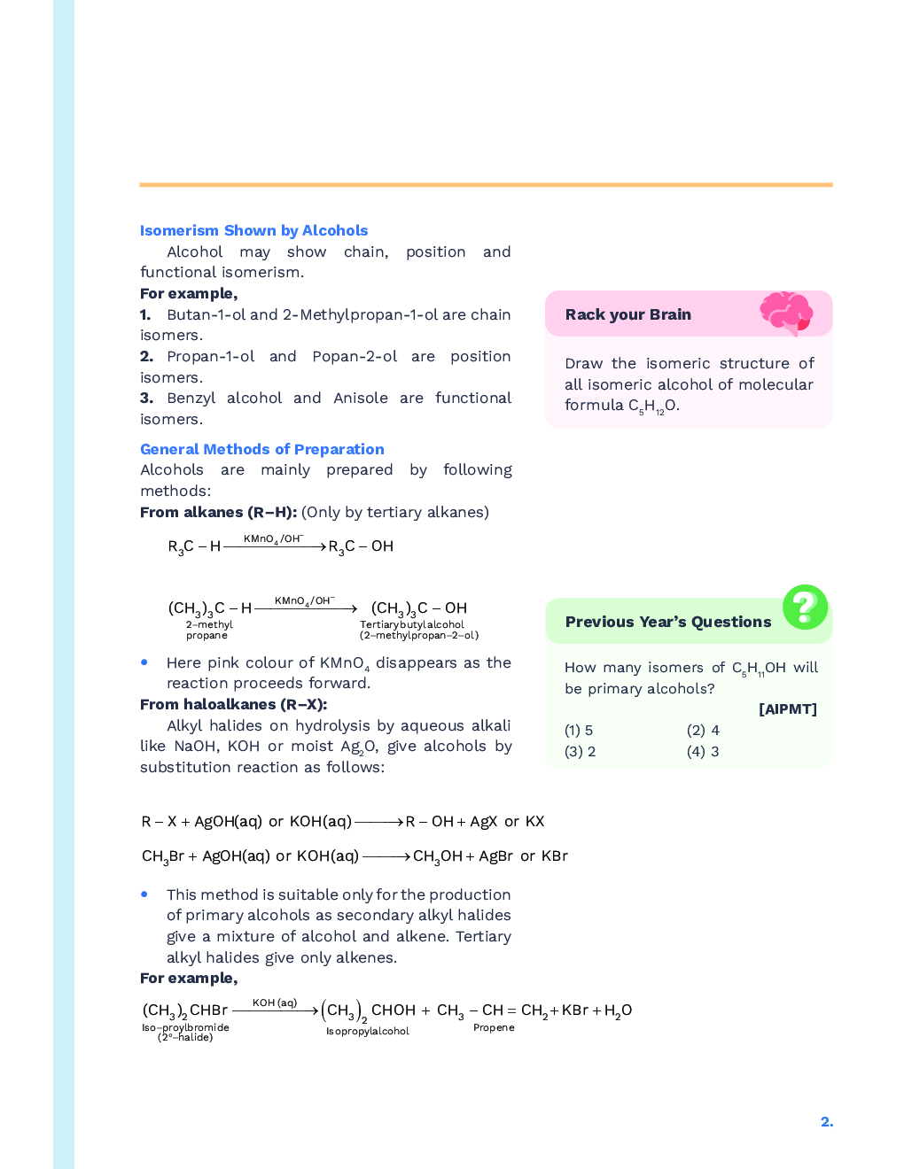 Study Notes for NEET Chemistry Alcohol, Phenol & Ether 2023 - Page 3