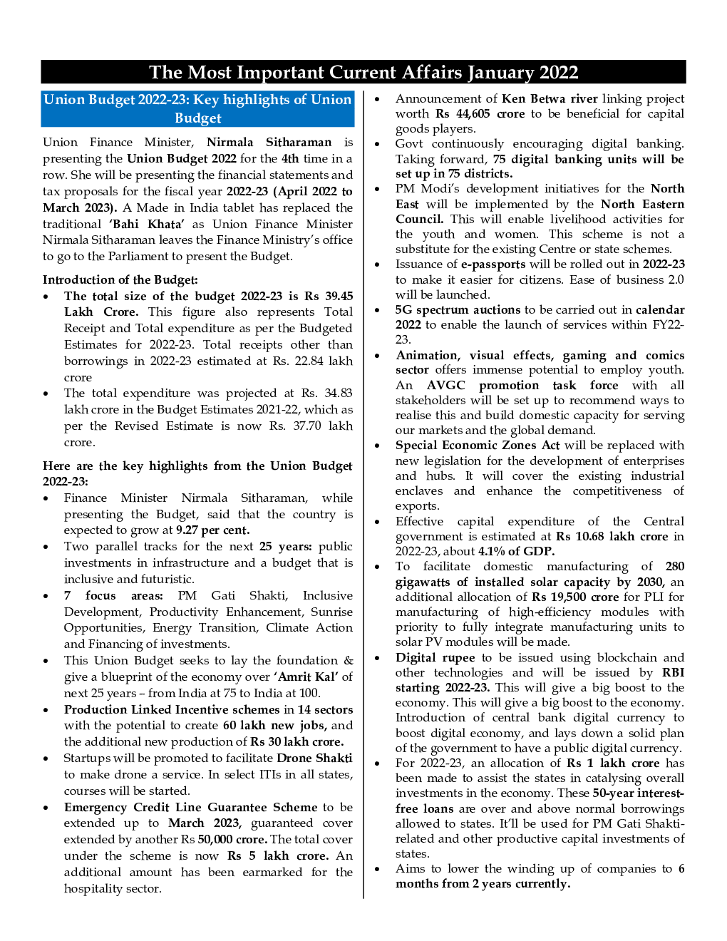Monthly Current Affairs January - 2022 - Page 2